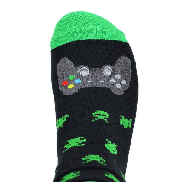 Men's Gaming Novelty Socks - NVS19523-BK - Bundle Bus