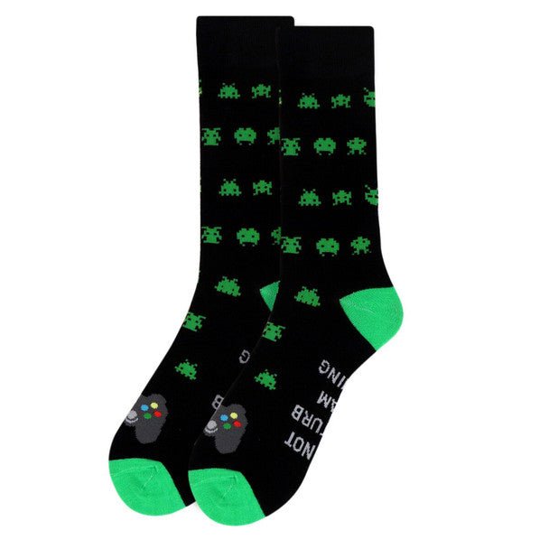 Men's Gaming Novelty Socks - NVS19523-BK - Bundle Bus