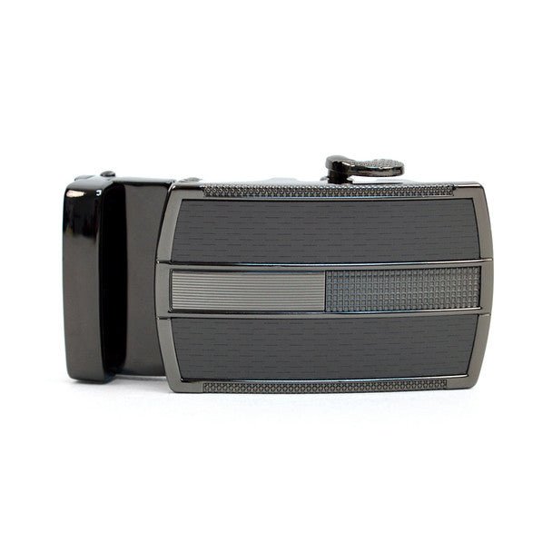 Men's Genuine Leather Sliding Buckle Ratchet Belt MGLBB19 - Bundle Bus