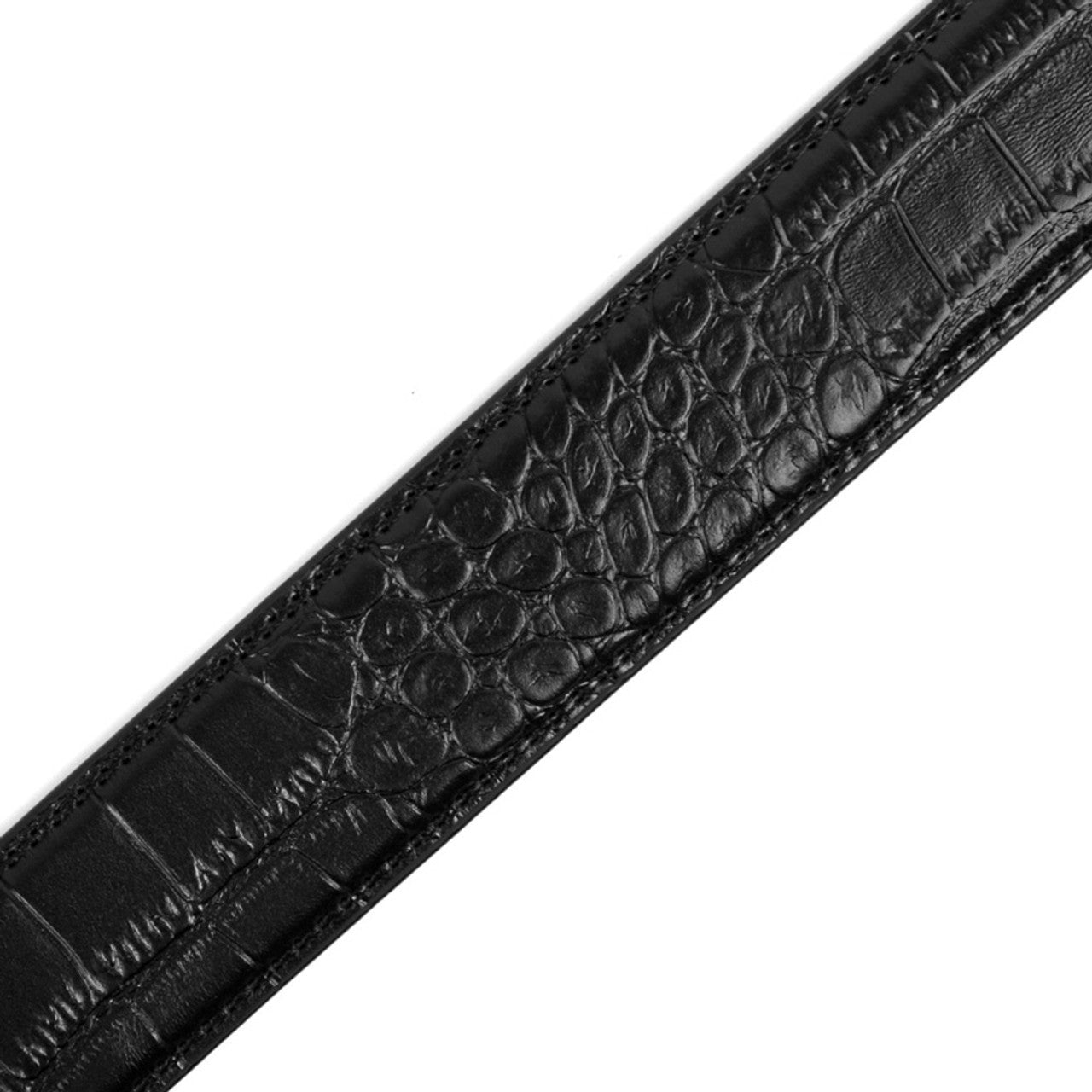 Men's Genuine Leather Sliding Buckle Ratchet Belt MGLBB20-A - Bundle Bus