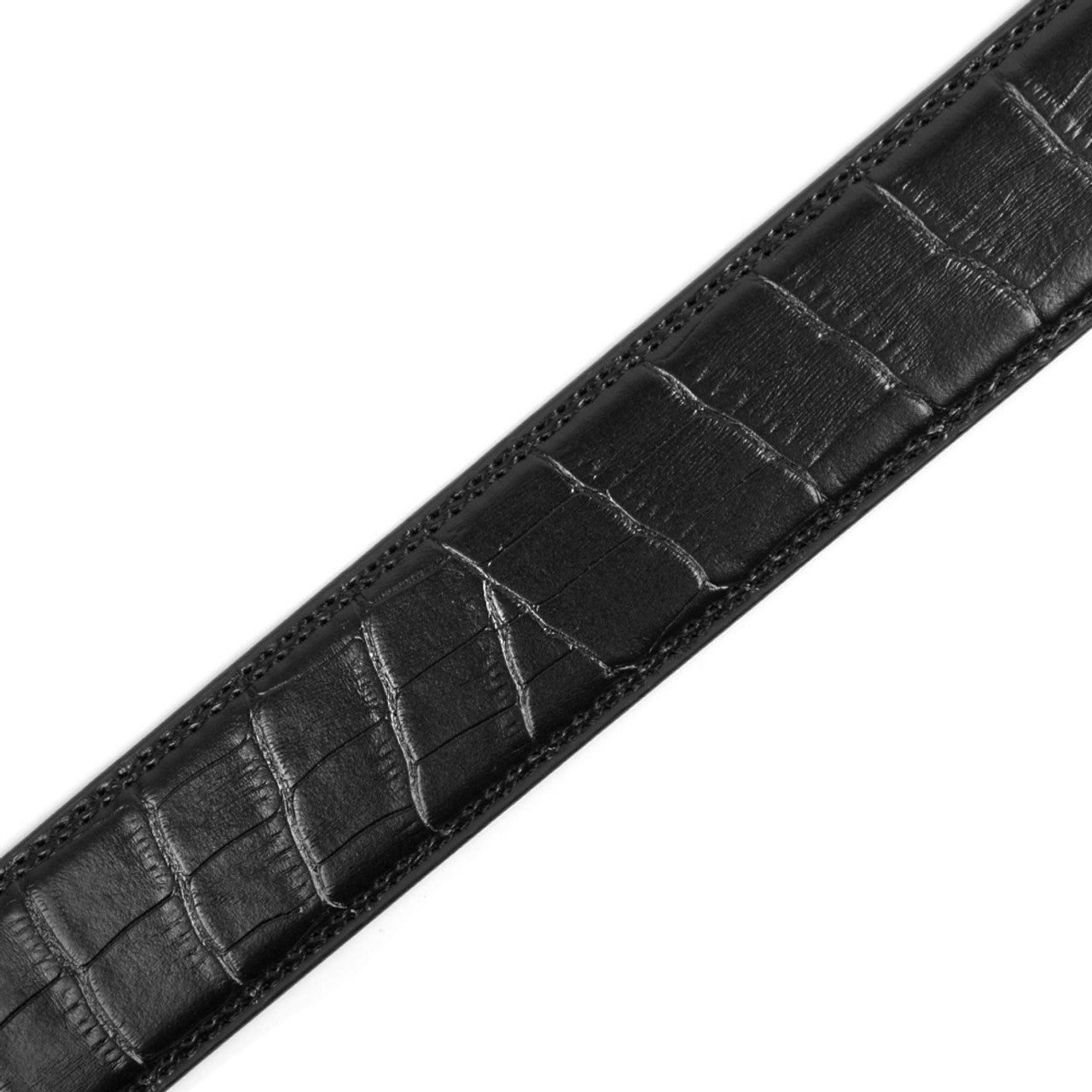 Men's Genuine Leather Sliding Buckle Ratchet Belt MGLBB20-A - Bundle Bus