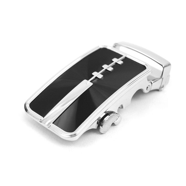 Men's Genuine Leather Sliding Buckle Ratchet Belt MGLBB23 - Bundle Bus