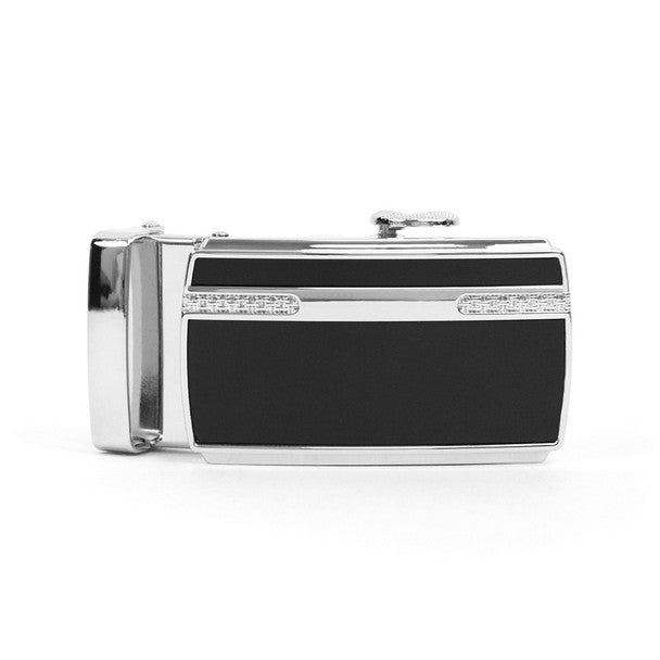 Men's Genuine Leather Sliding Buckle Ratchet Belt MGLBB24 - Bundle Bus