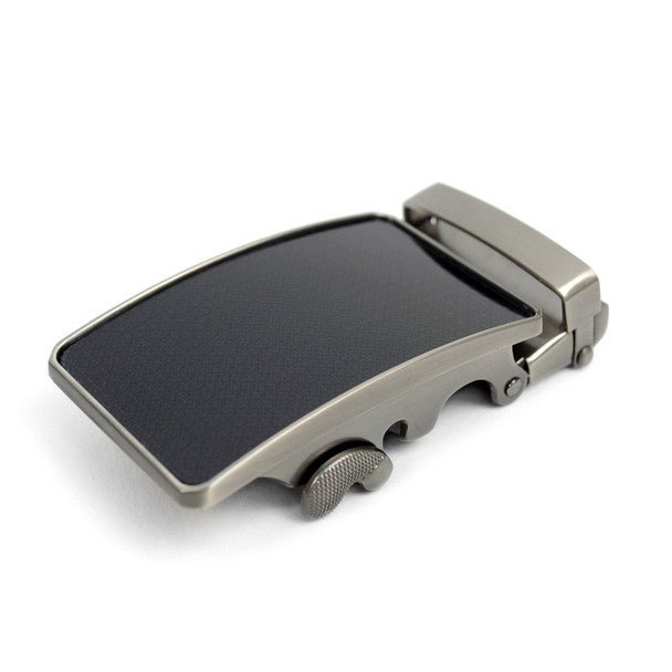 Men's Genuine Leather Sliding Buckle Ratchet Belt MGLBB25 - Bundle Bus