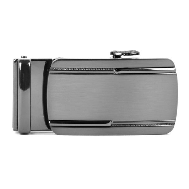 Men's Genuine Leather Sliding Buckle Ratchet Belt- MGLBB28 - Bundle Bus