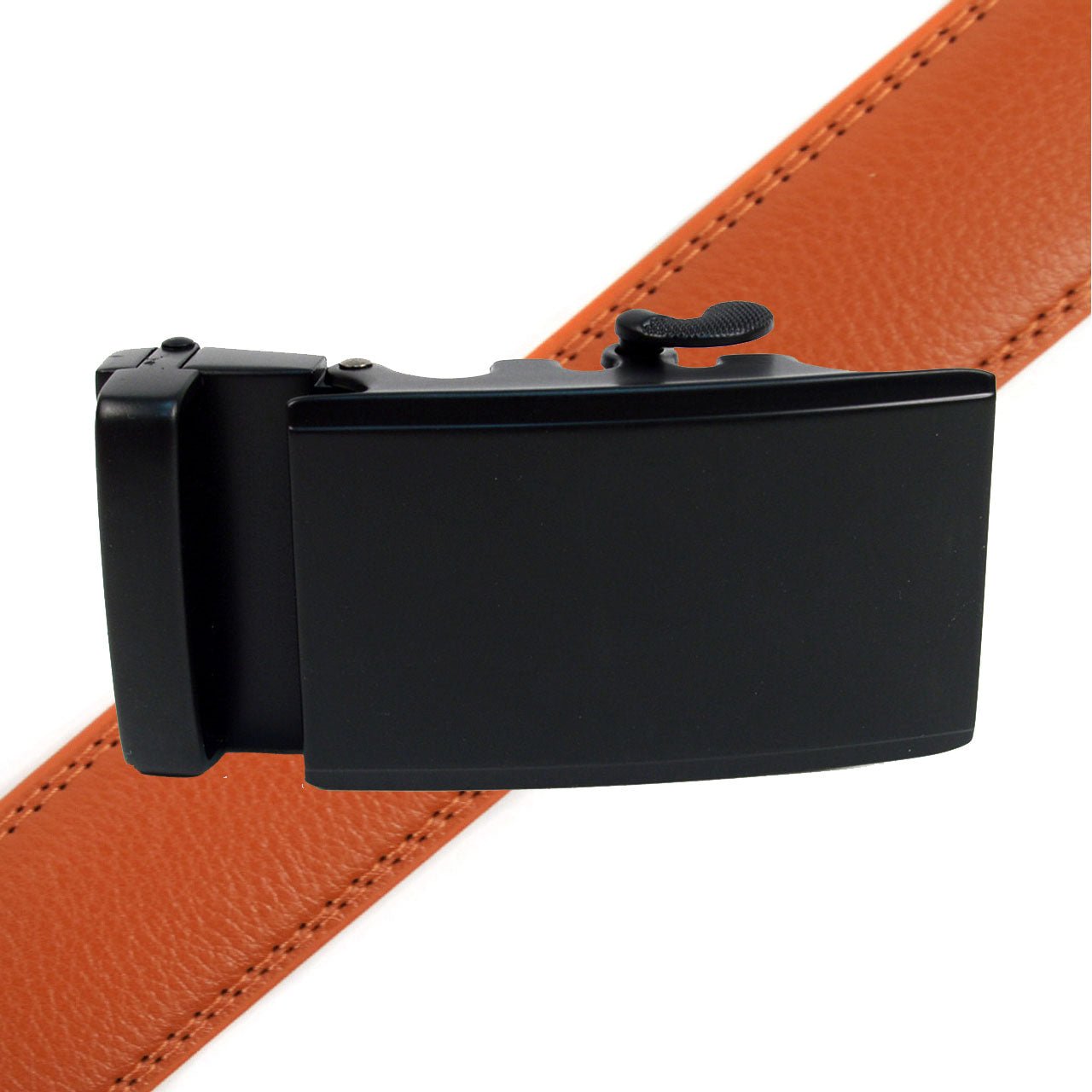 Men's Genuine Leather Sliding Buckle Ratchet Belt - MGLBB53 - Bundle Bus