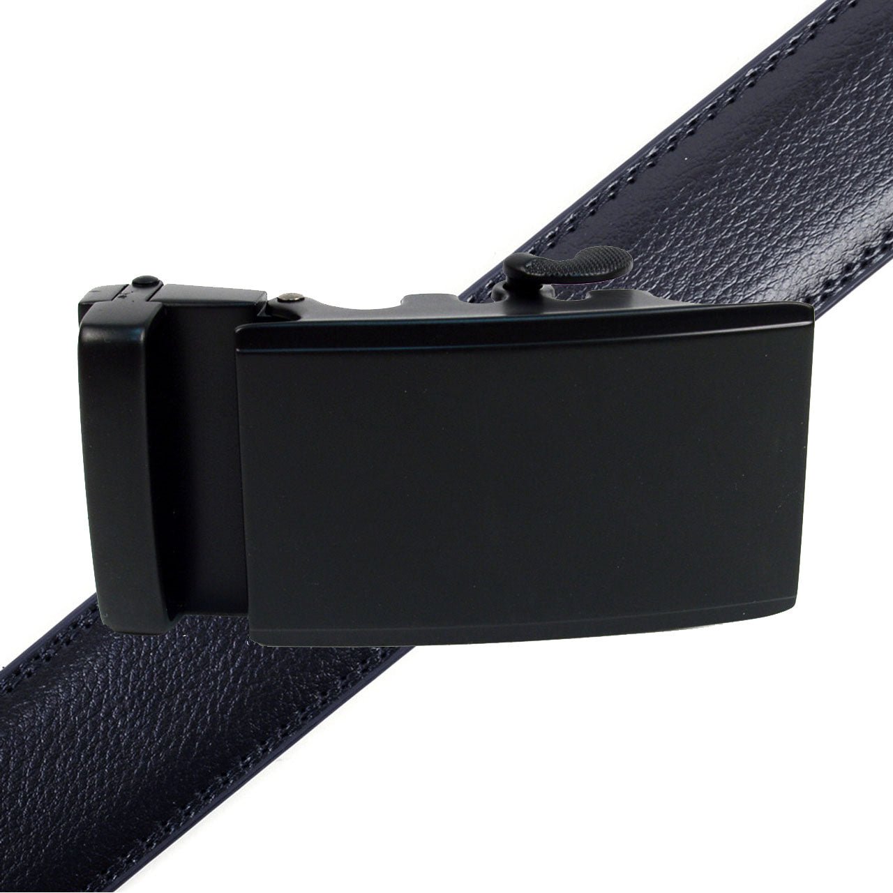 Men's Genuine Leather Sliding Buckle Ratchet Belt - MGLBB53 - Bundle Bus