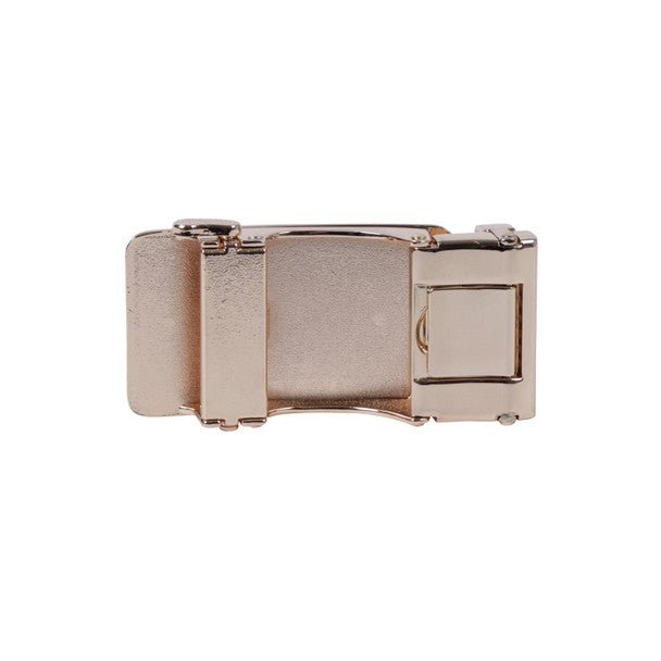 Men's Genuine Leather Sliding Buckle Ratchet Belt--MGLBB66 - Bundle Bus