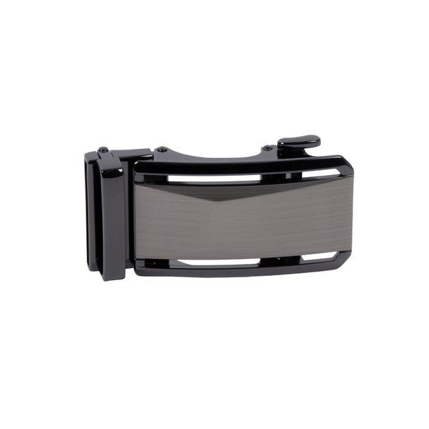 Men's Genuine Leather Sliding Buckle Ratchet Belt-MGLBB69 - Bundle Bus