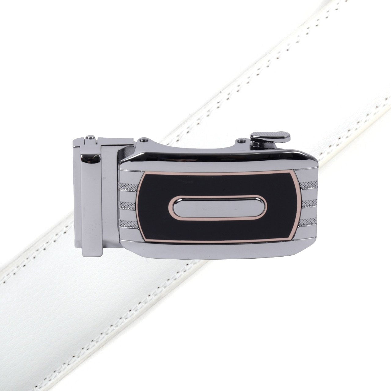 Men's Genuine Leather Sliding Buckle Ratchet Belt-MGLBB73 - Bundle Bus