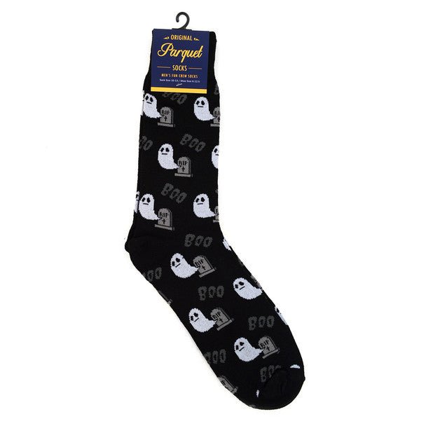 Men's Halloween Ghost Novelty Crew Socks-NVS2003 - Bundle Bus