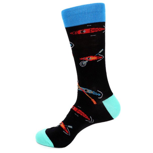 Men's Kayak Novelty Socks - NVS19541-BK - Bundle Bus
