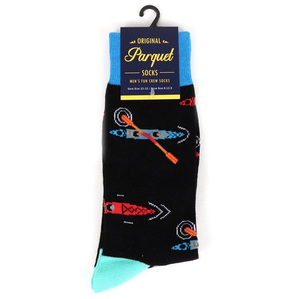 Men's Kayak Novelty Socks - NVS19541-BK - Bundle Bus
