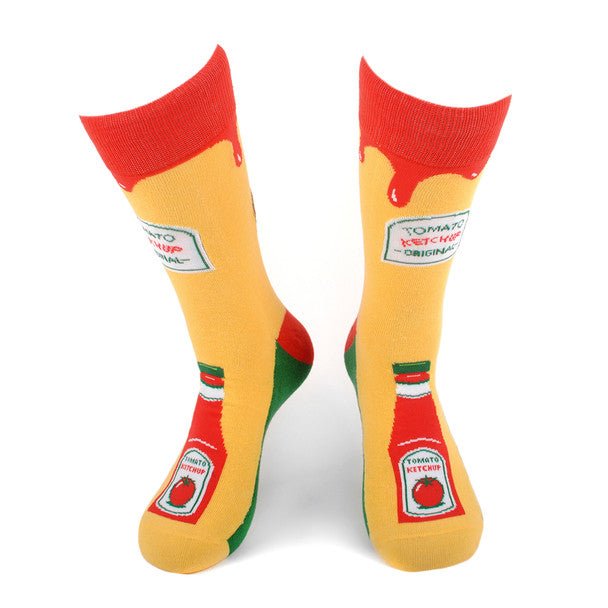 Men's Ketchup Bottle Novelty Socks - NVS19590 - Bundle Bus