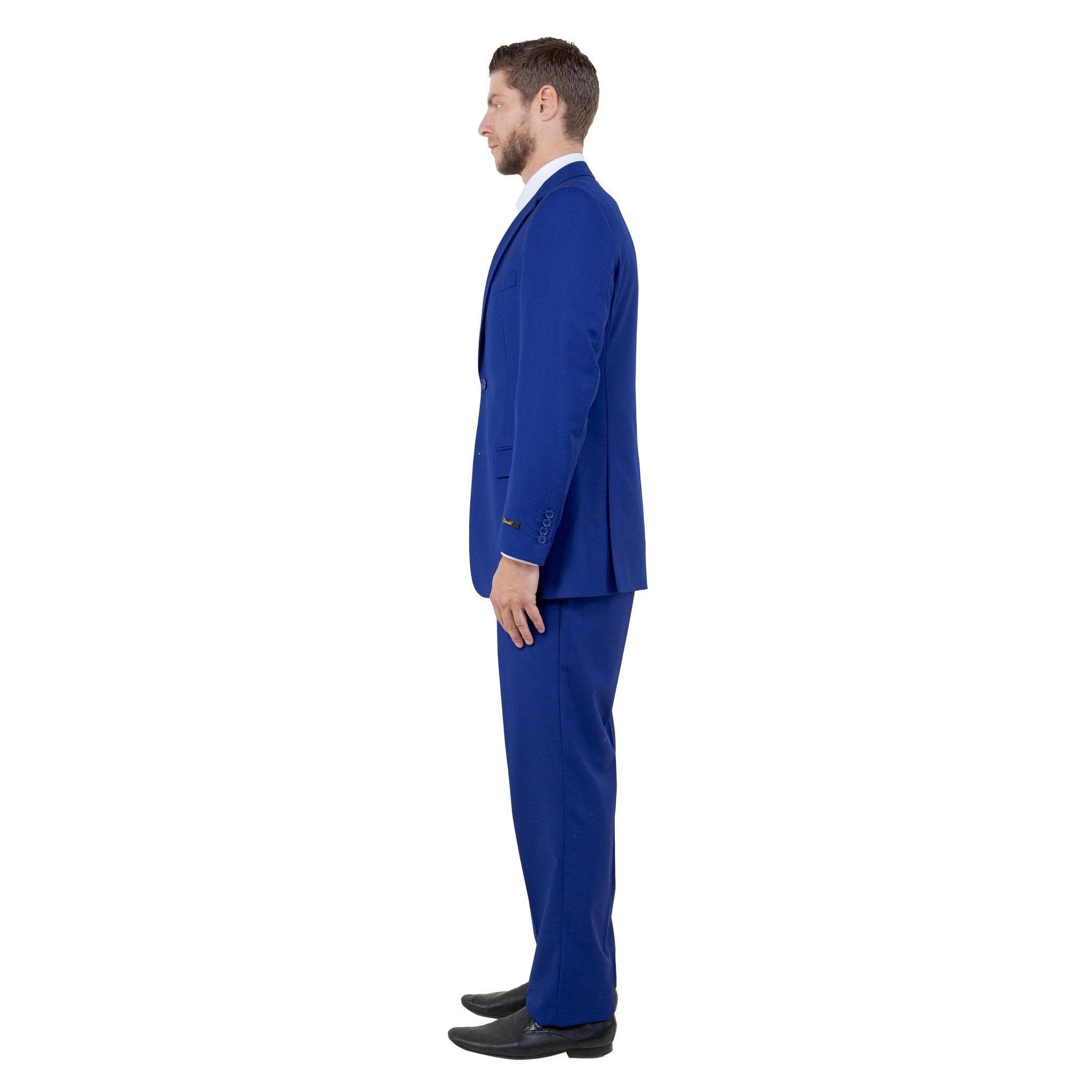 Men's Modern - Fit 3 - Piece Suit Set w/ Jacket, Vest and Pants - Bundle Bus