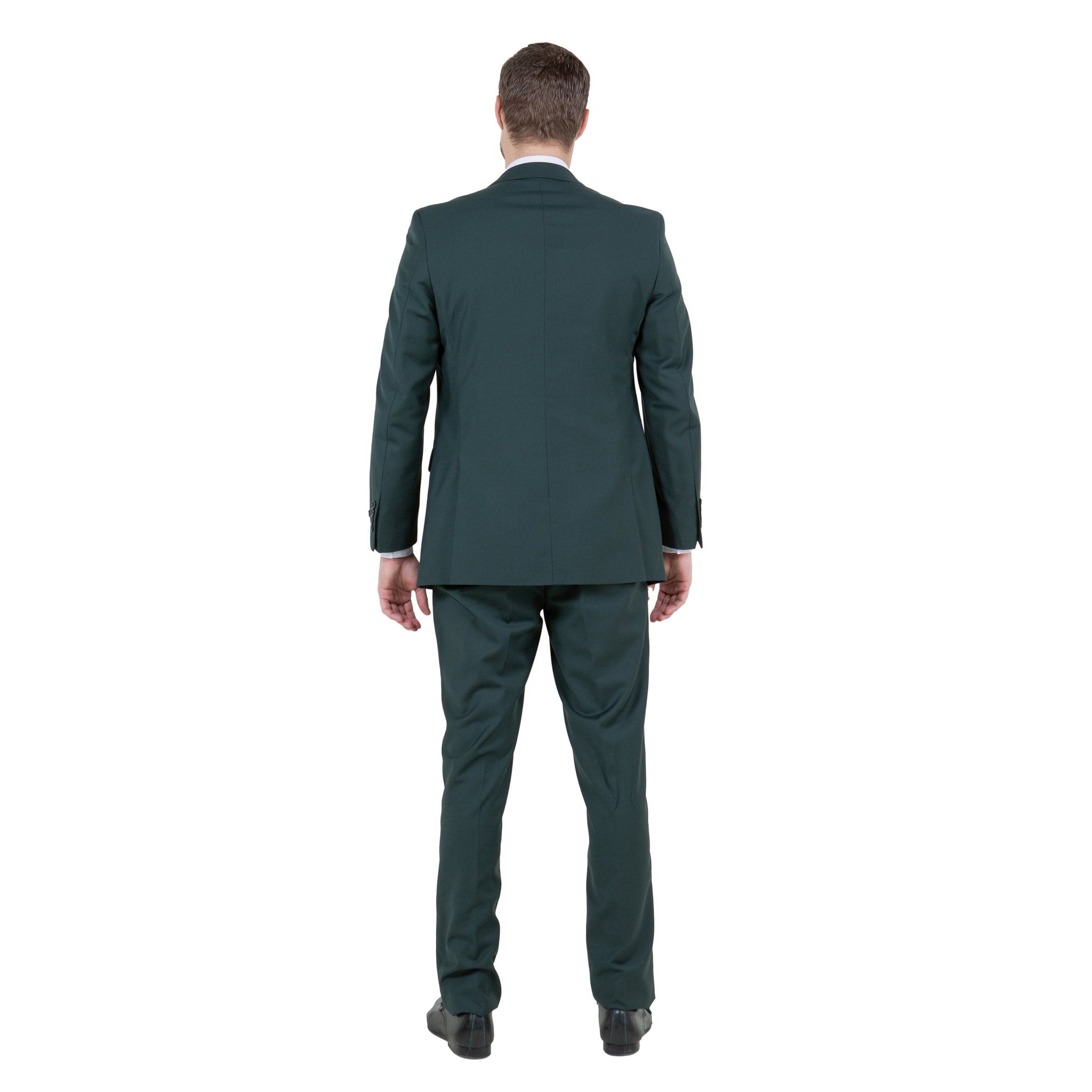 Men's Modern - Fit 3 - Piece Suit Set w/ Jacket, Vest and Pants - Bundle Bus