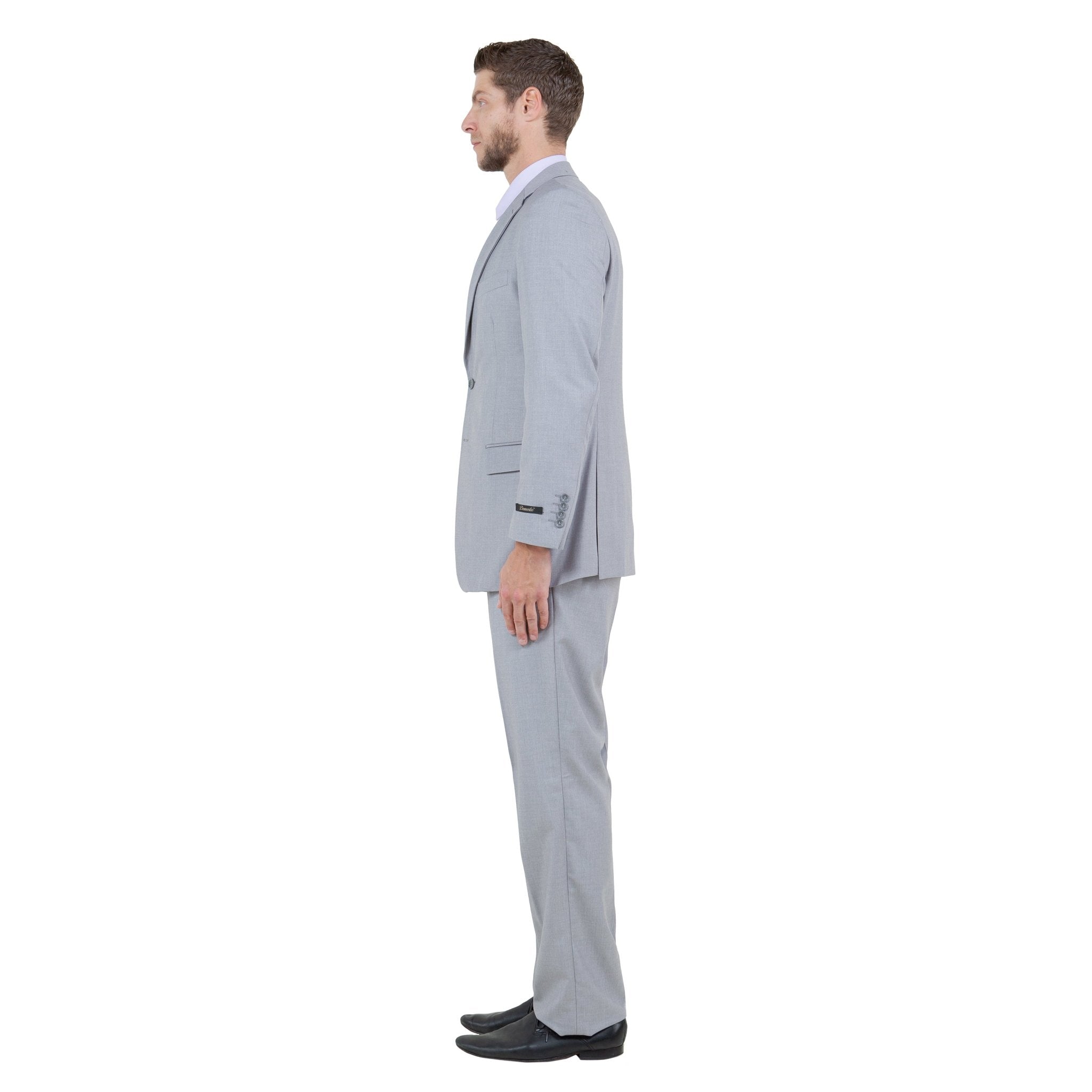 Men's Modern - Fit 3 - Piece Suit Set w/ Jacket, Vest and Pants - Bundle Bus