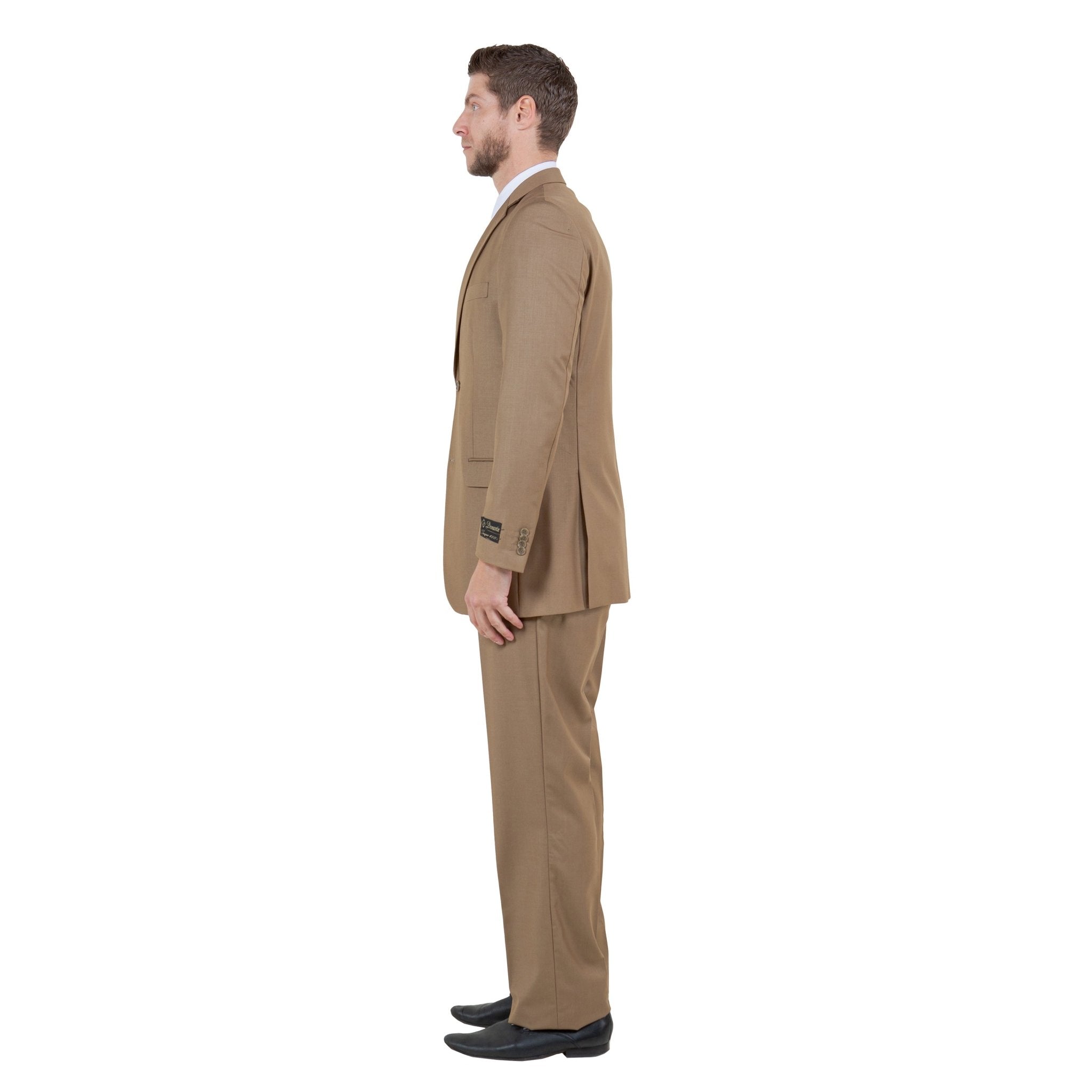 Men's Modern - Fit 3 - Piece Suit Set w/ Jacket, Vest and Pants - Bundle Bus