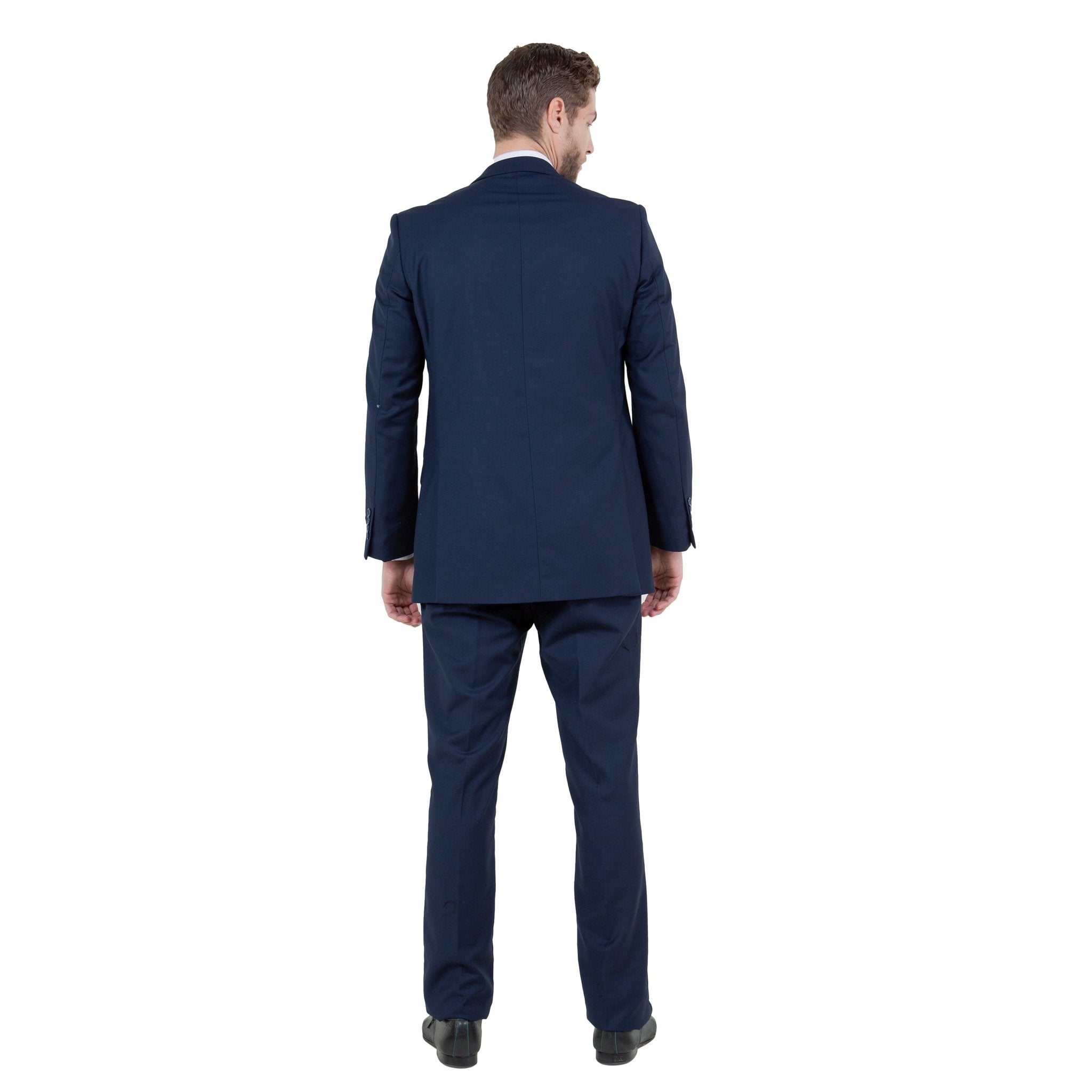 Men's Modern - Fit 3 - Piece Suit Set w/ Jacket, Vest and Pants - Bundle Bus
