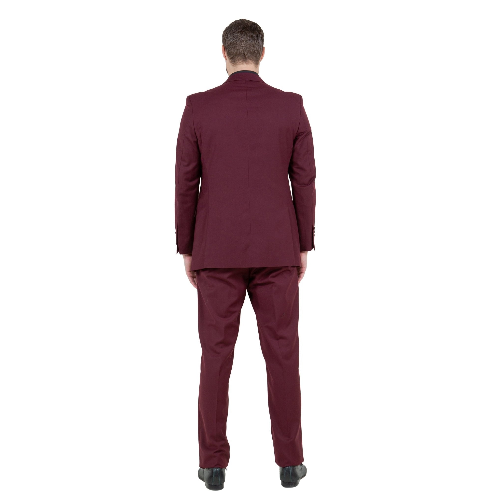 Men's Modern - Fit 3 - Piece Suit Set w/ Jacket, Vest and Pants - Bundle Bus