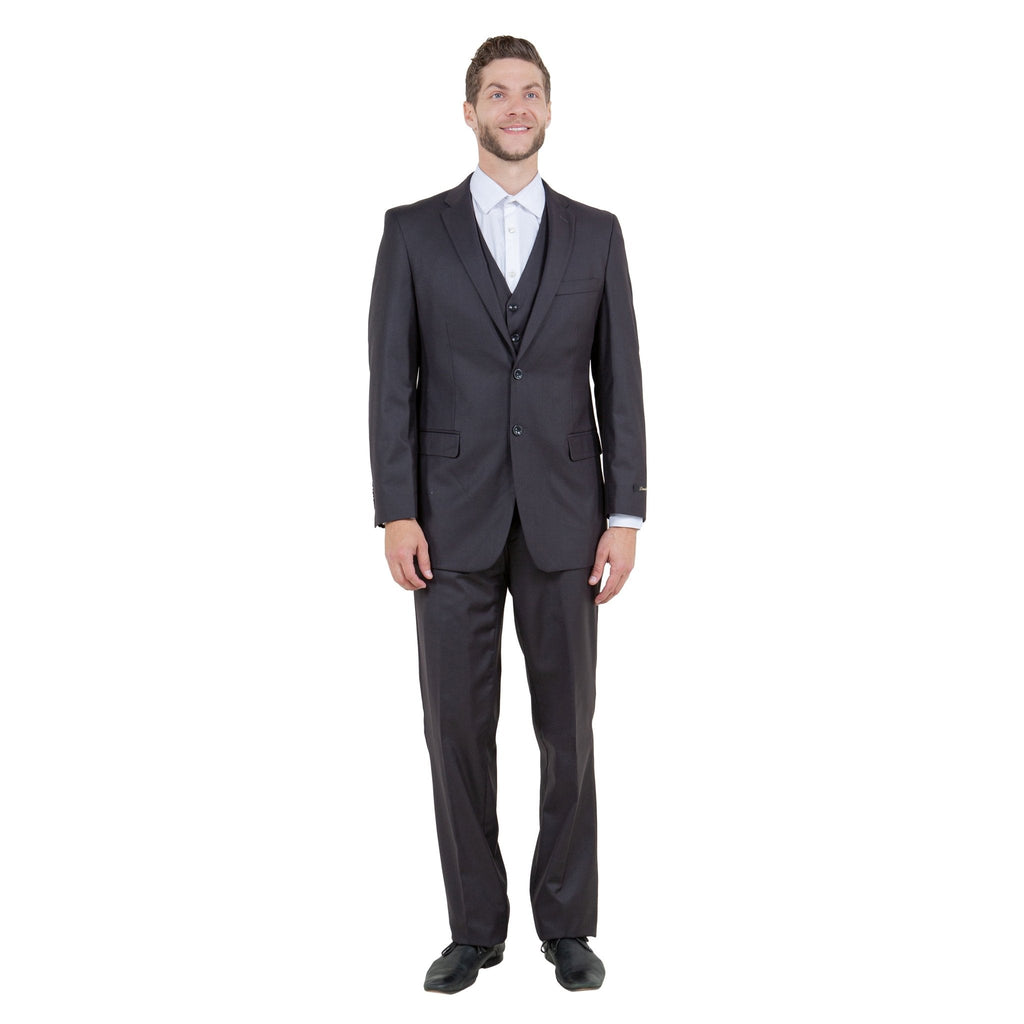Men's Modern - Fit 3 - Piece Suit Set w/ Jacket, Vest and Pants - Bundle Bus