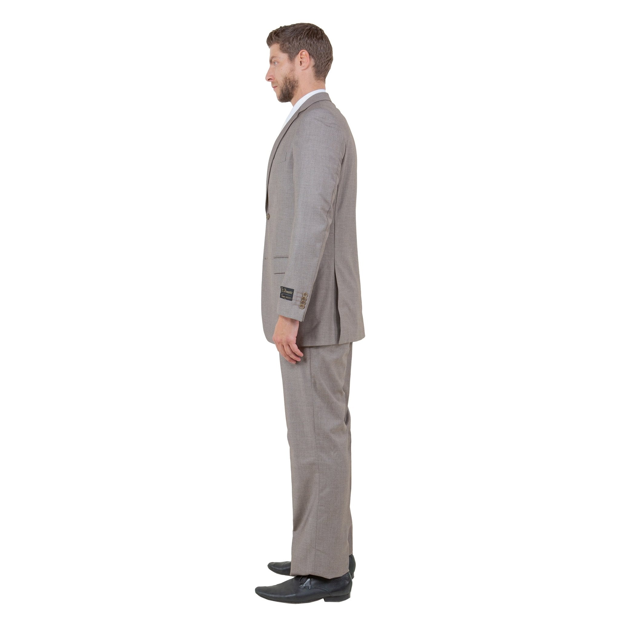Men's Modern - Fit 3 - Piece Suit Set w/ Jacket, Vest and Pants - Bundle Bus