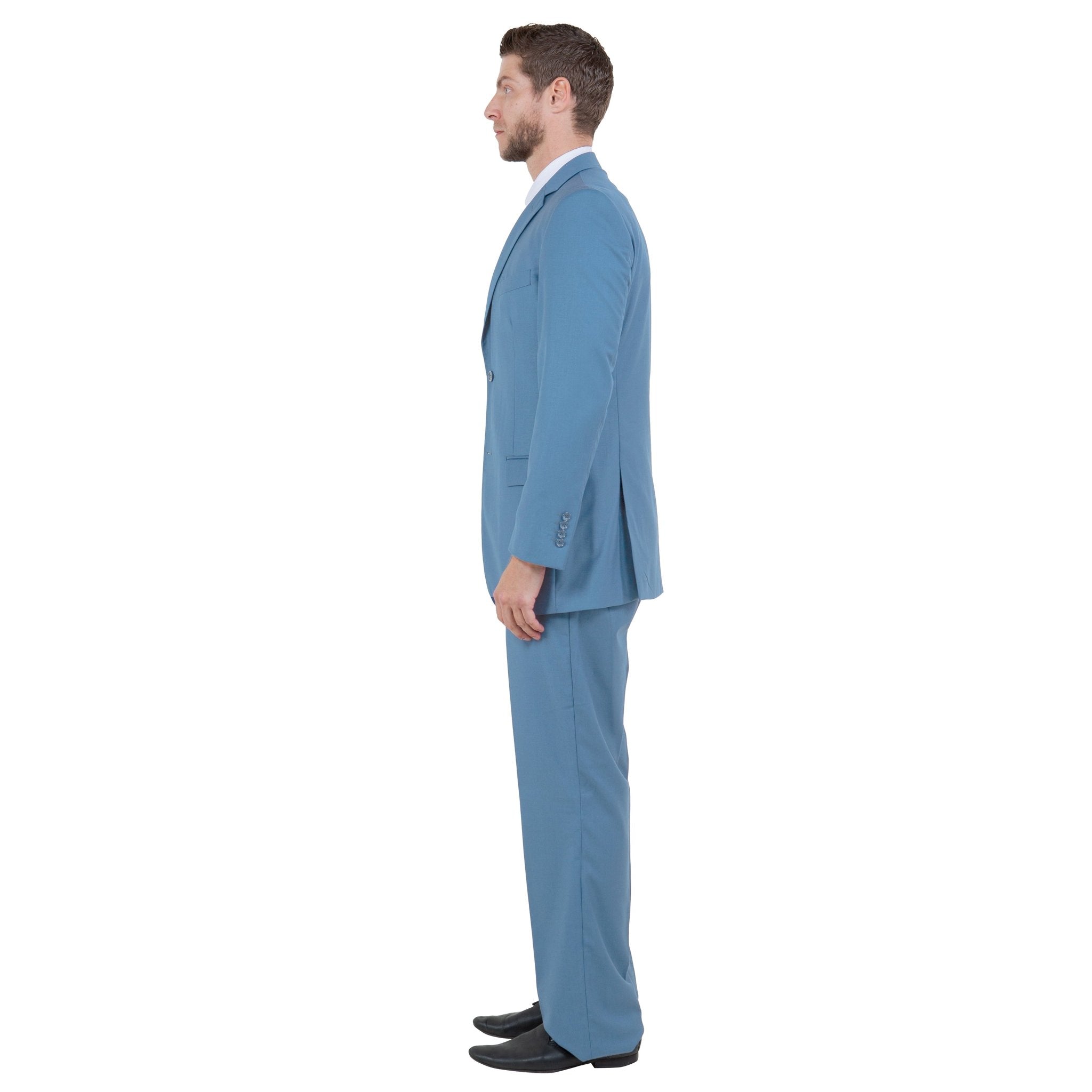 Men's Modern - Fit 3 - Piece Suit Set w/ Jacket, Vest and Pants - Bundle Bus