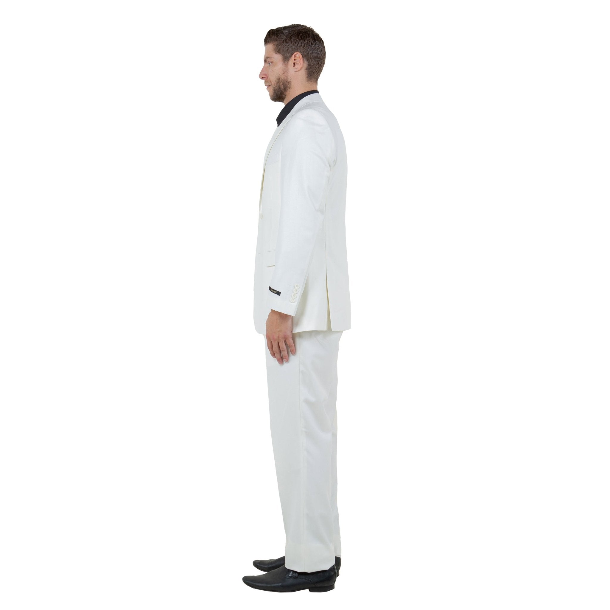 Men's Modern - Fit 3 - Piece Suit Set w/ Jacket, Vest and Pants - Bundle Bus