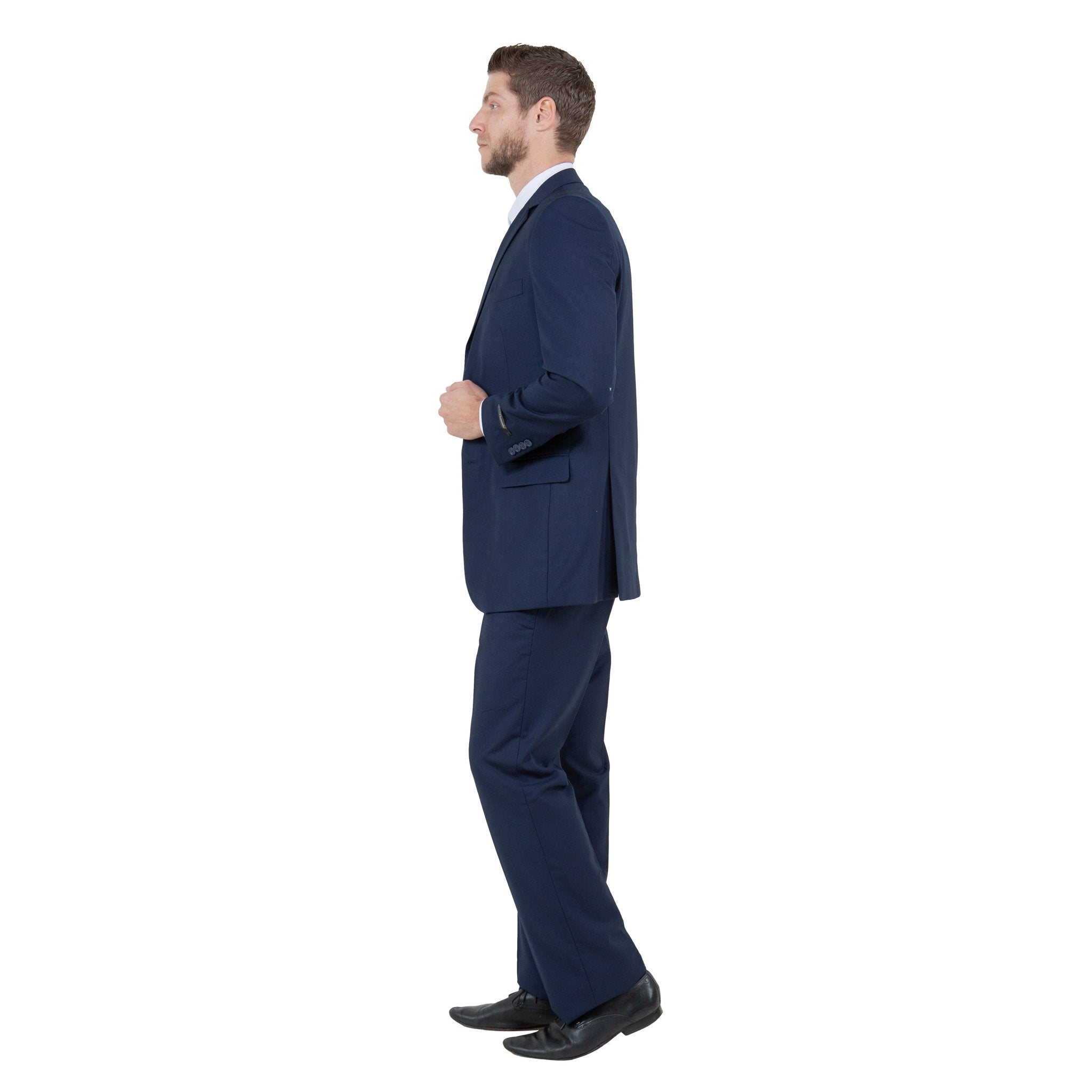 Men's Modern - Fit 3 - Piece Suit Set w/ Jacket, Vest and Pants - Bundle Bus