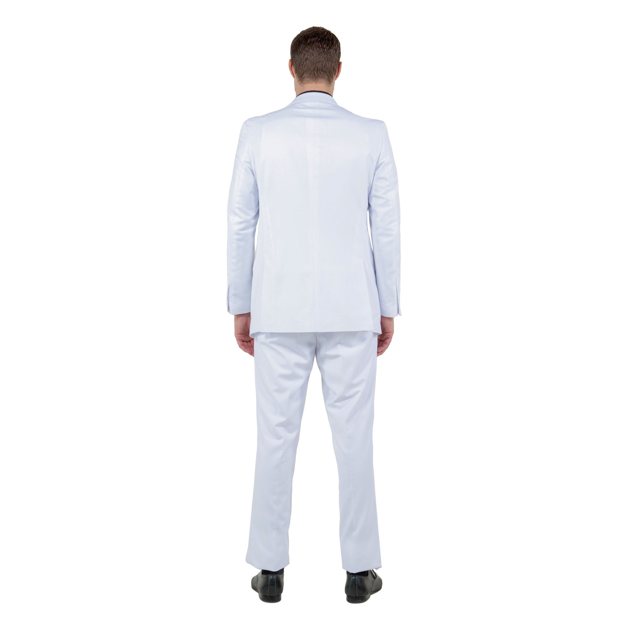 Men's Modern - Fit 3 - Piece Suit Set w/ Jacket, Vest and Pants - Bundle Bus