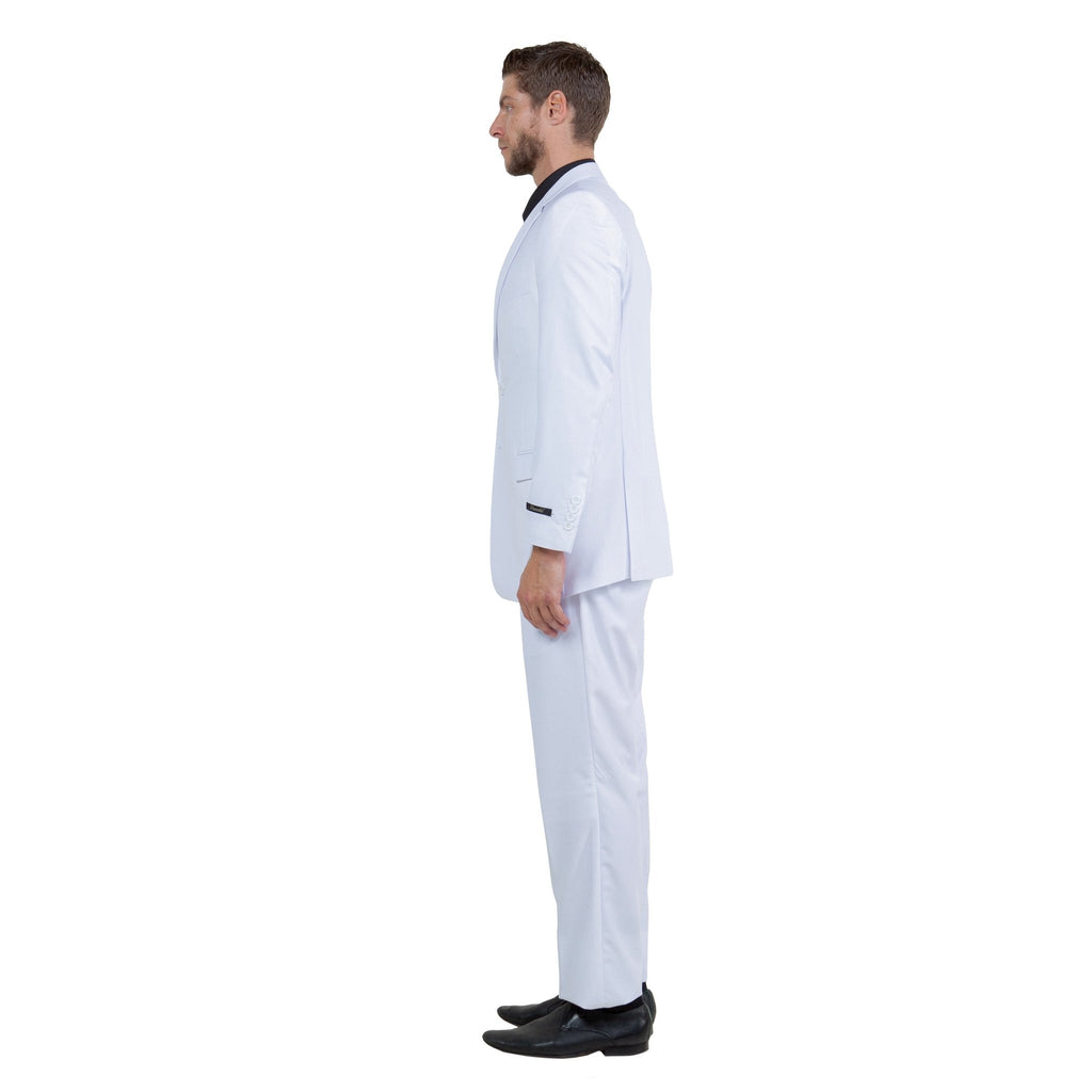Men's Modern - Fit 3 - Piece Suit Set w/ Jacket, Vest and Pants - Bundle Bus