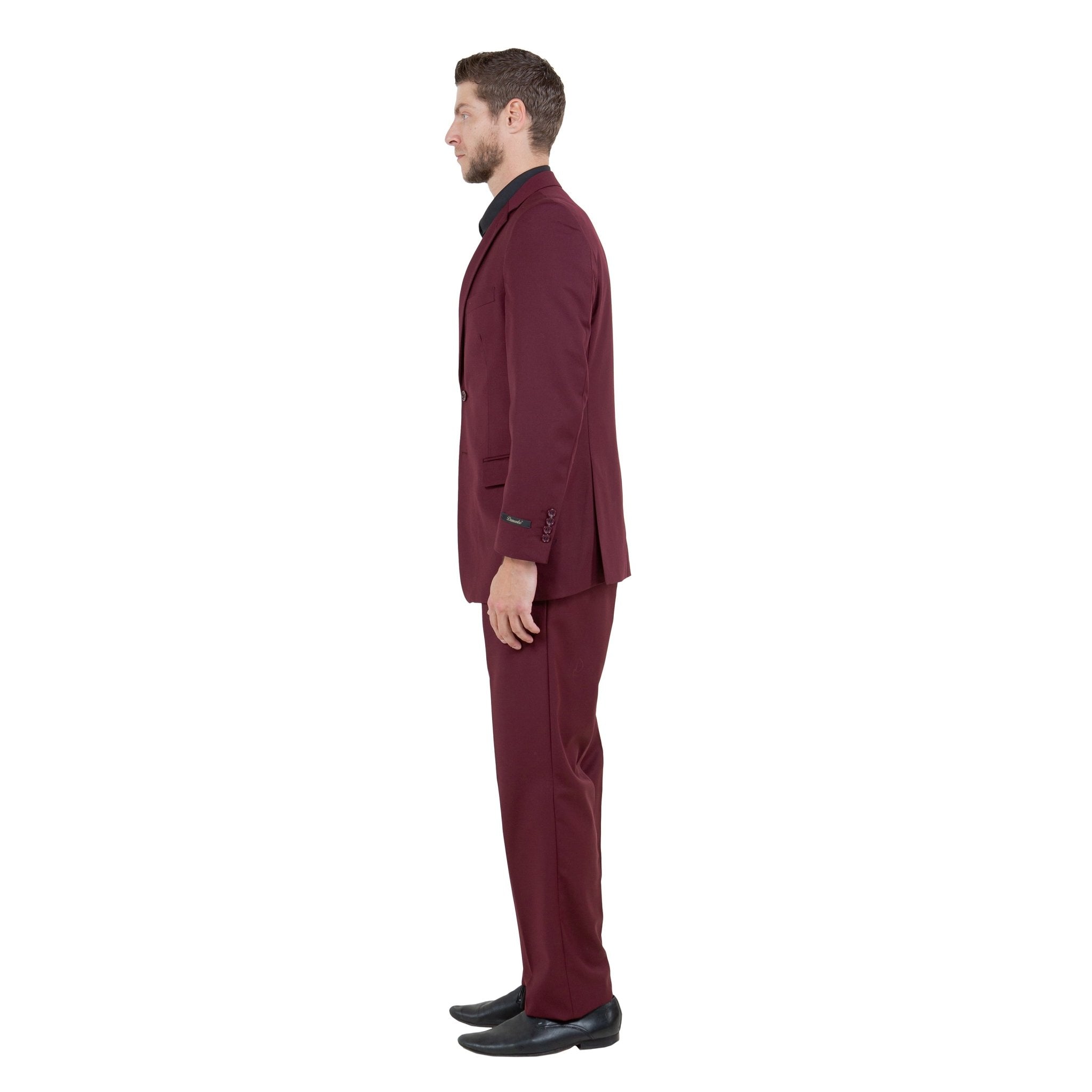 Men's Modern - Fit 3 - Piece Suit Set w/ Jacket, Vest and Pants - Bundle Bus