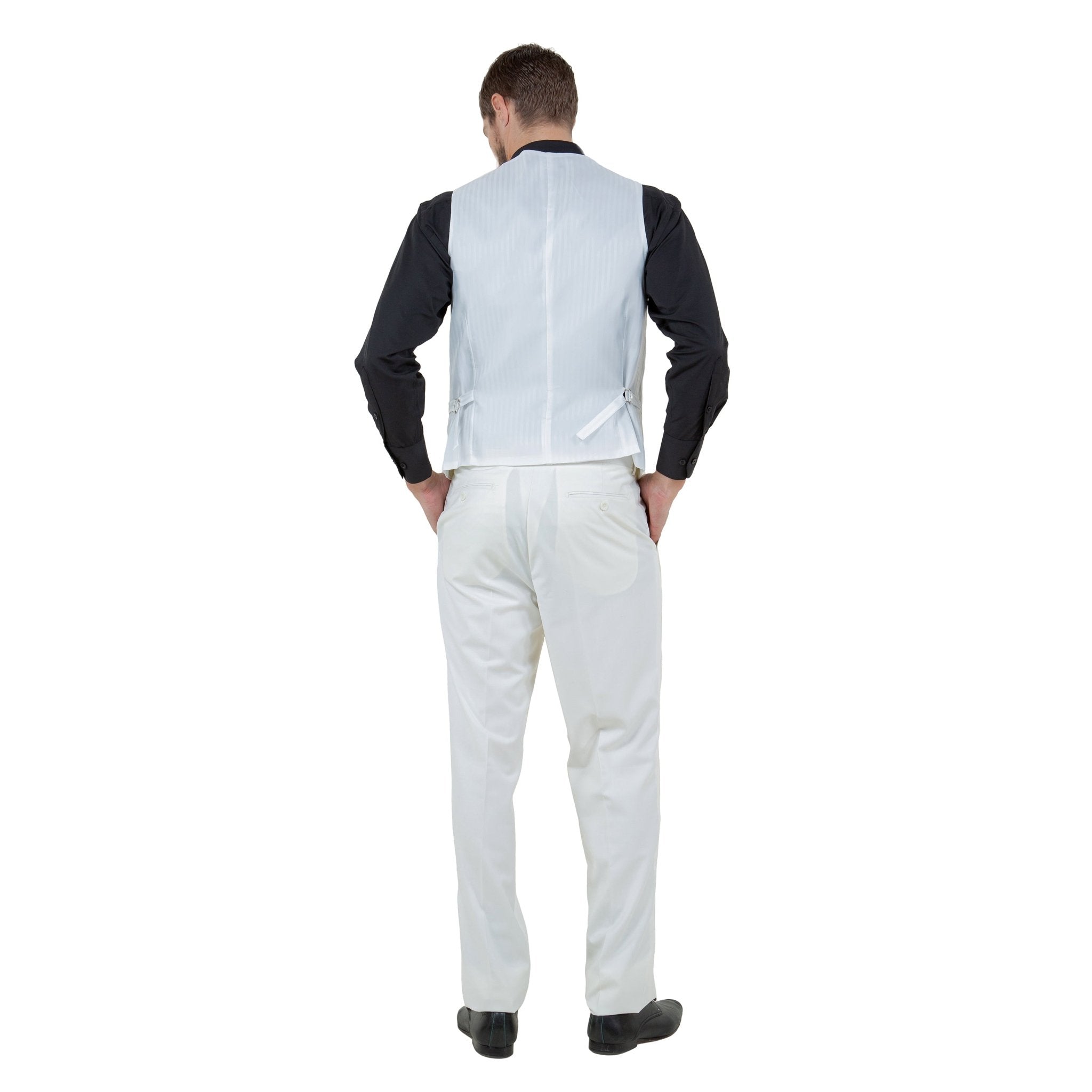 Men's Modern - Fit 3 - Piece Suit Set w/ Jacket, Vest and Pants - Bundle Bus