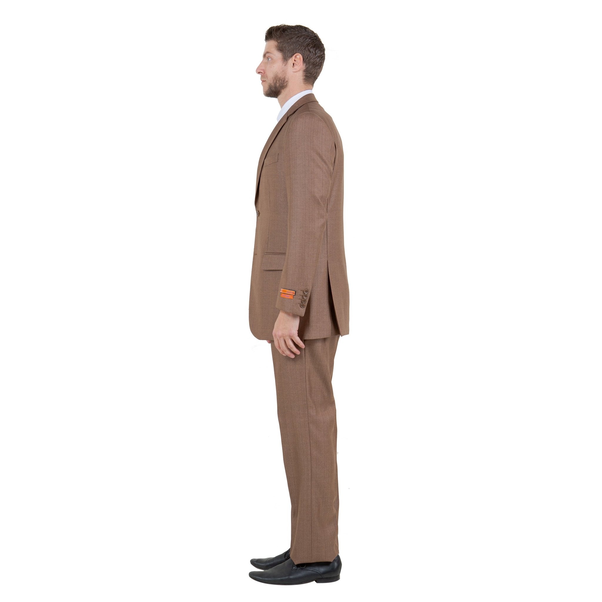 Men's Modern - Fit 3pc Sharkskin Suit Set - Bundle Bus