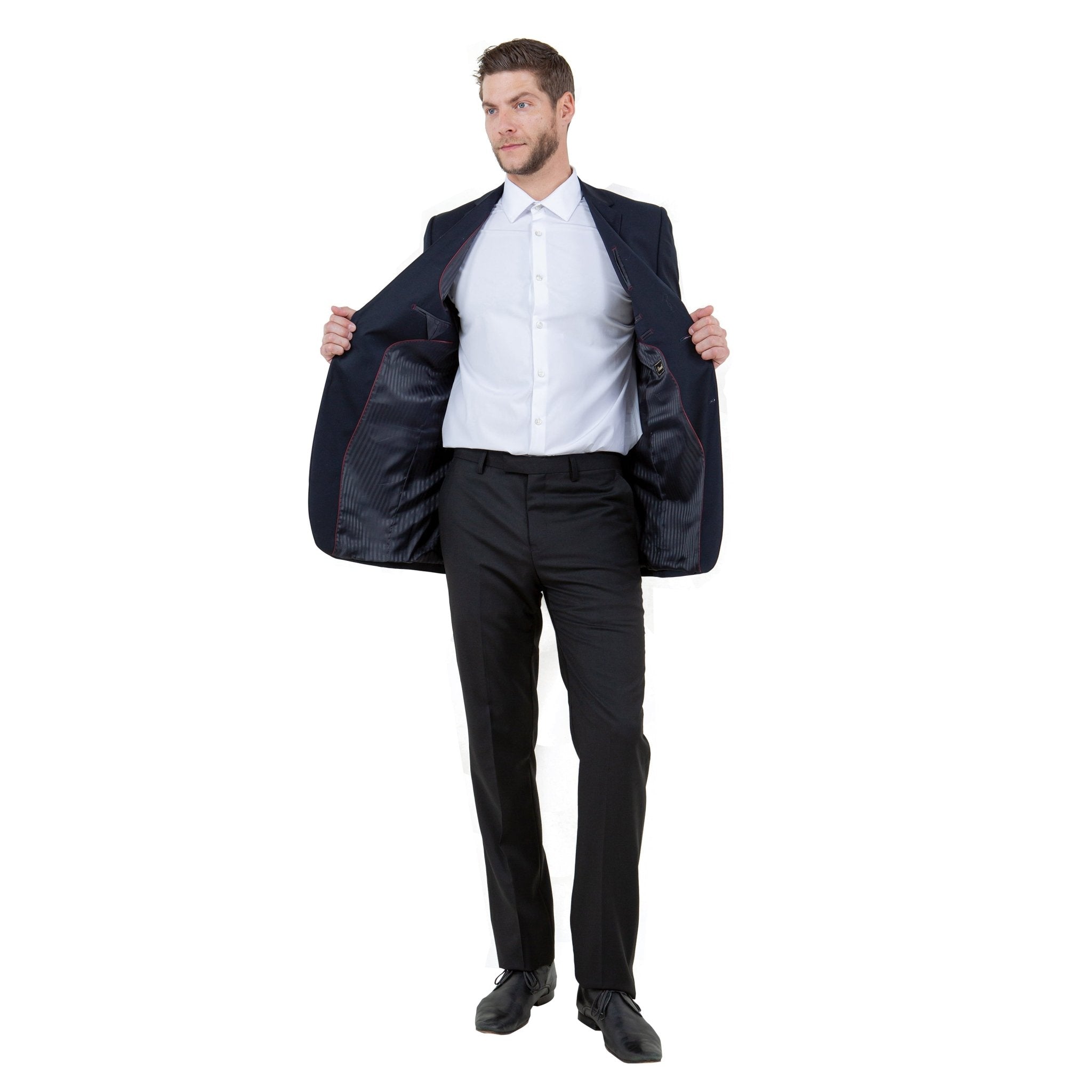 Men's Modern Fit Classic Sport Coat w/ Notch Lapel - Bundle Bus