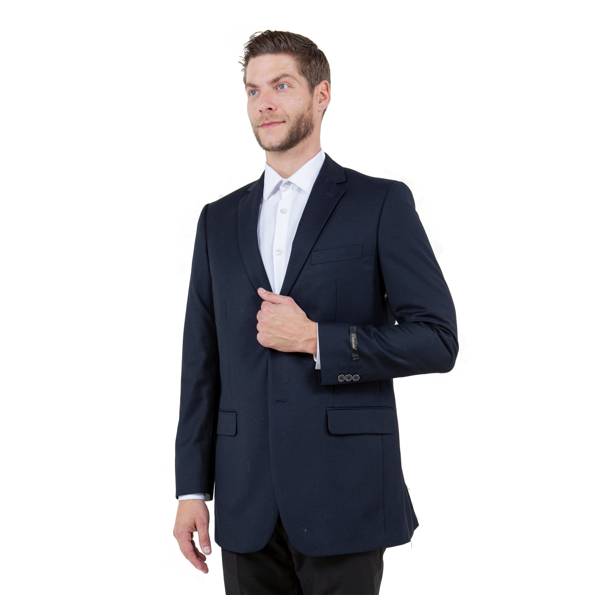 Men's Modern Fit Classic Sport Coat w/ Notch Lapel - Bundle Bus