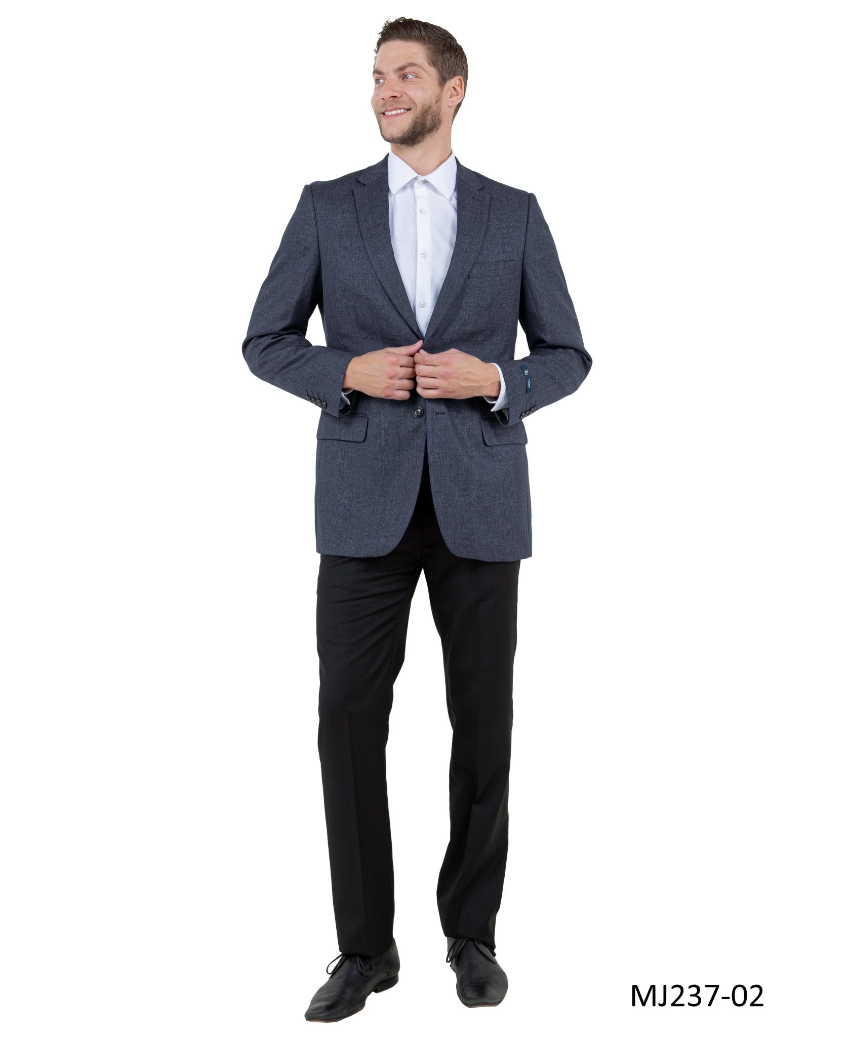 Men's Modern Fit Sport Coat w/ Notch Lapel - Bundle Bus