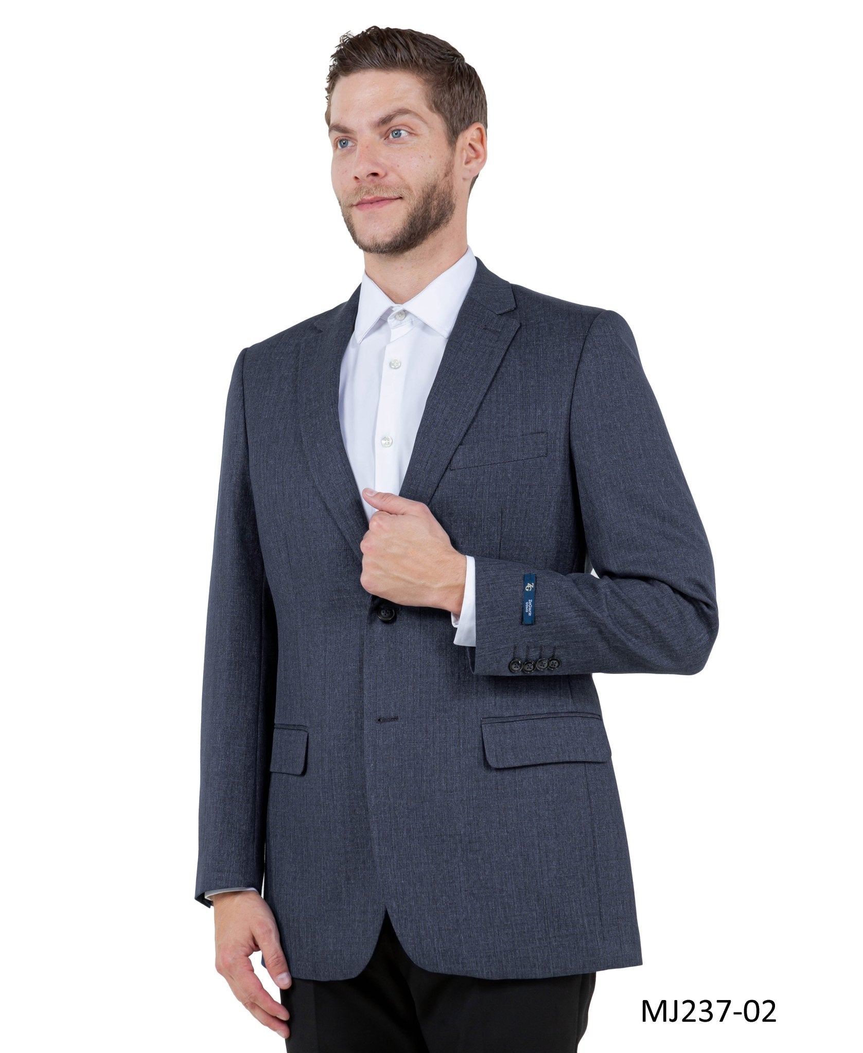 Men's Modern Fit Sport Coat w/ Notch Lapel - Bundle Bus