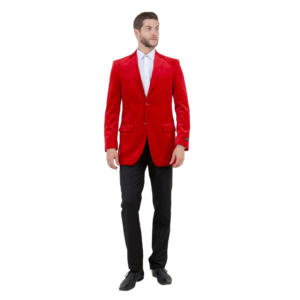 Men's Modern Fit Velvet Blazer Only - Bundle Bus