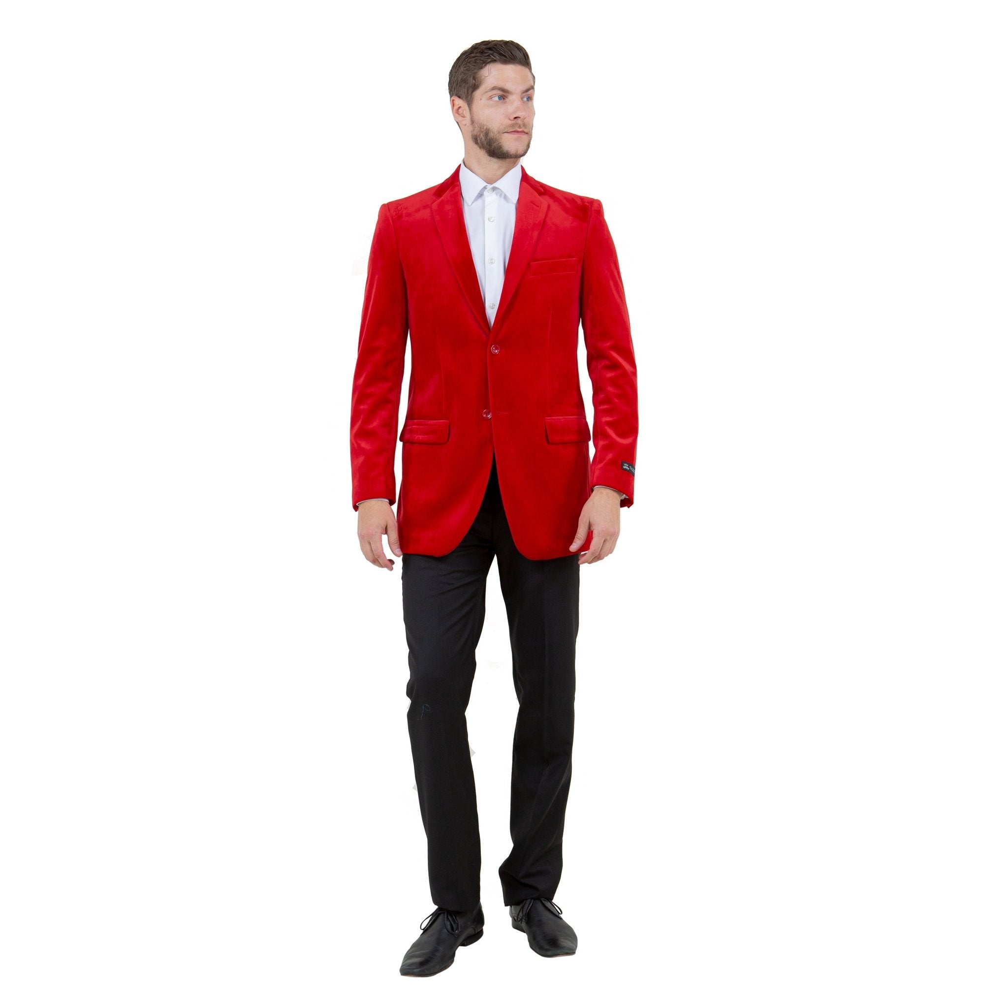 Men's Modern Fit Velvet Blazer Only - Bundle Bus