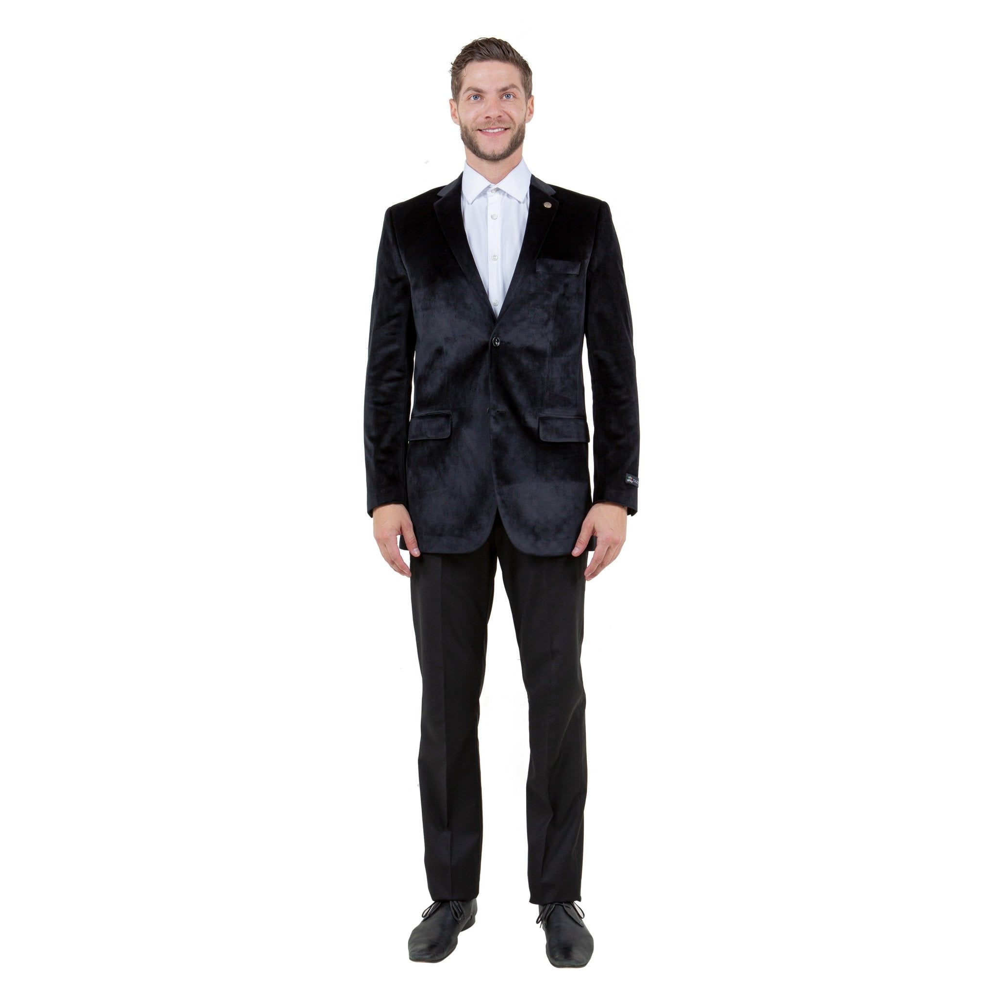 Men's Modern Fit Velvet Blazer Only - Bundle Bus