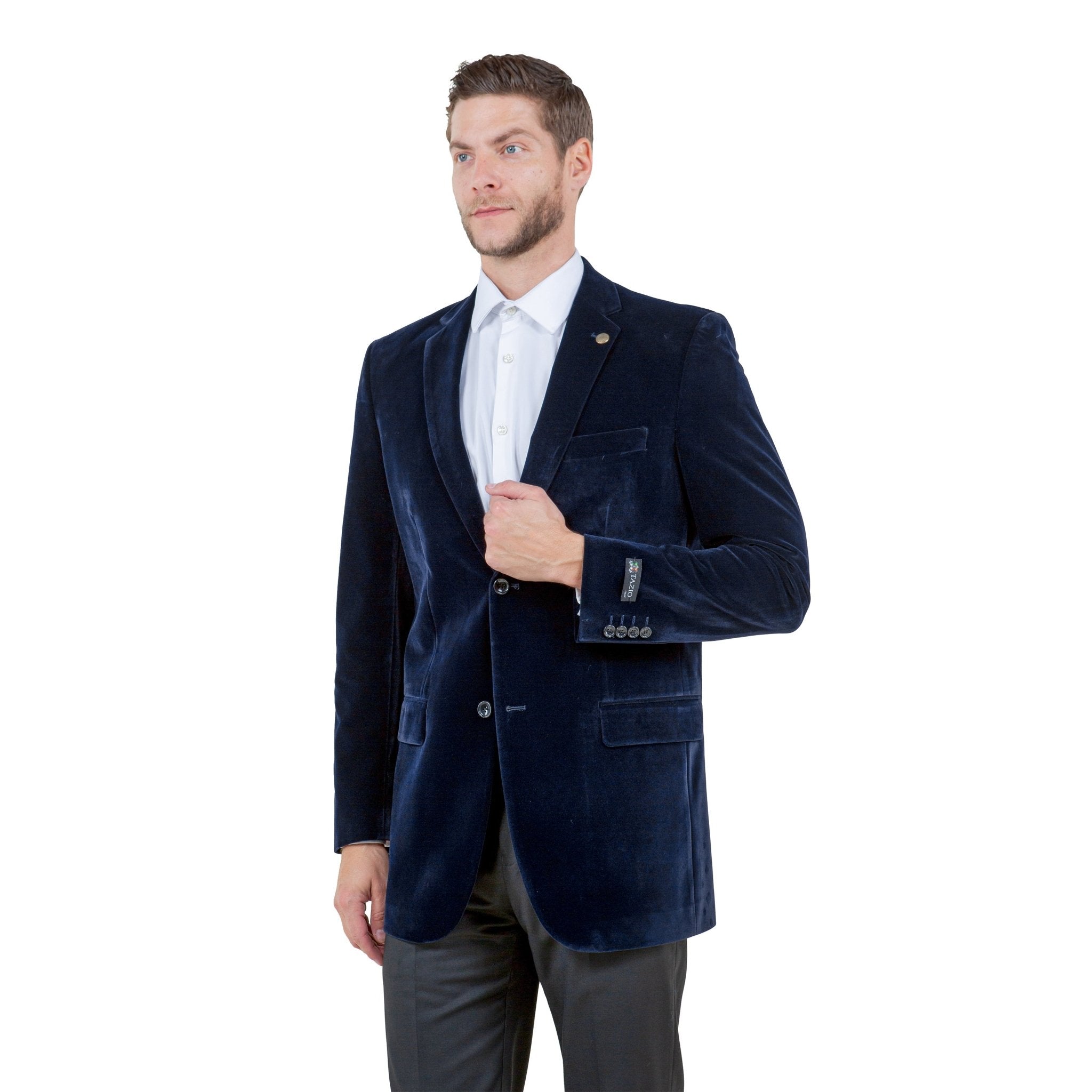 Men's Modern Fit Velvet Blazer Only - Bundle Bus