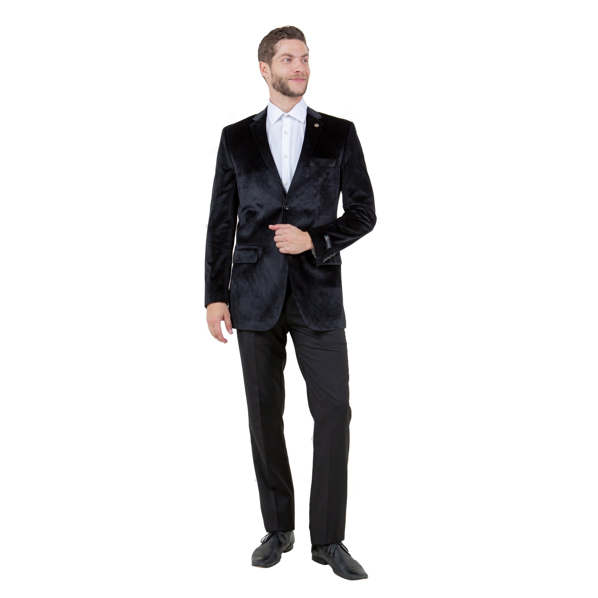 Men's Modern Fit Velvet Blazer Only - Bundle Bus