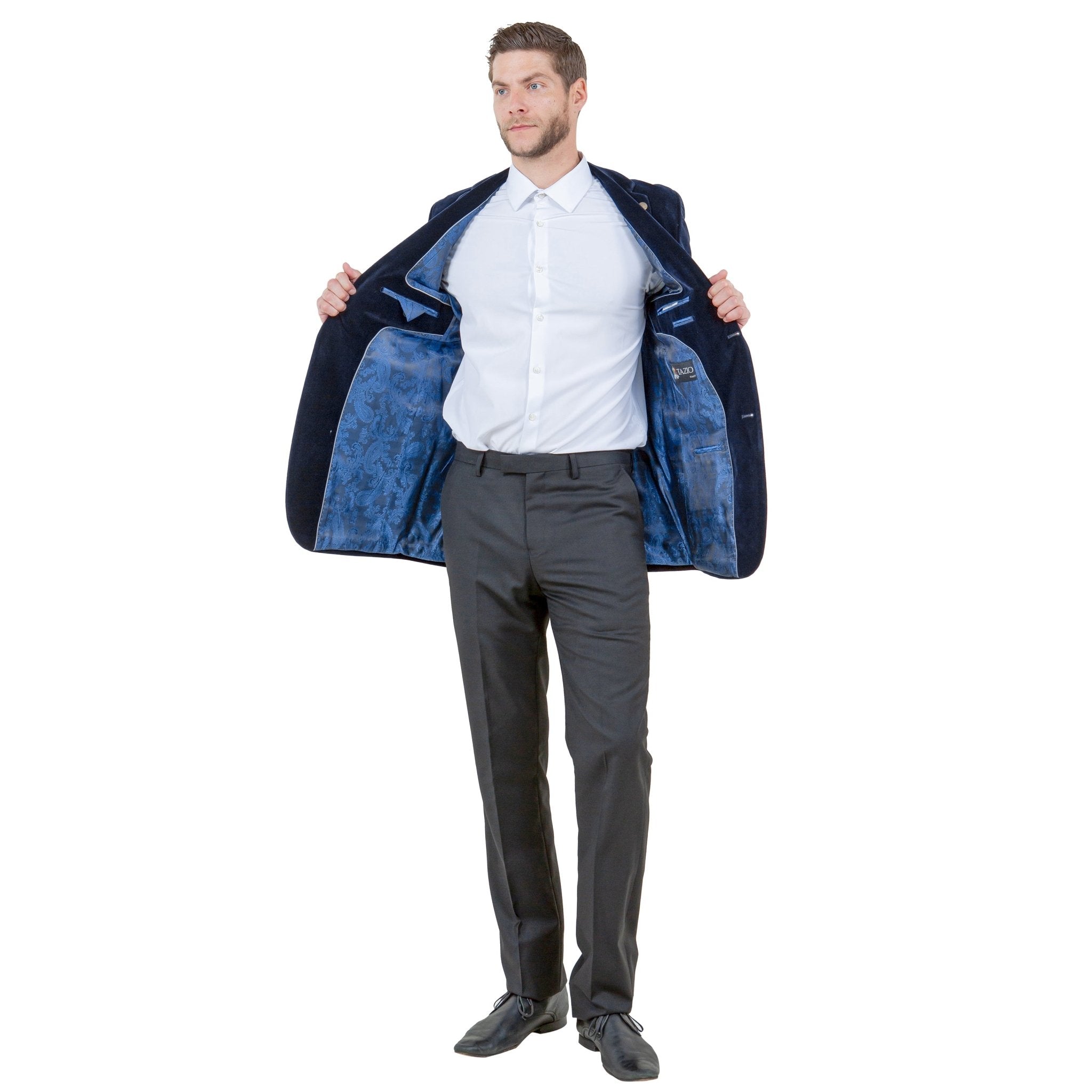 Men's Modern Fit Velvet Blazer Only - Bundle Bus