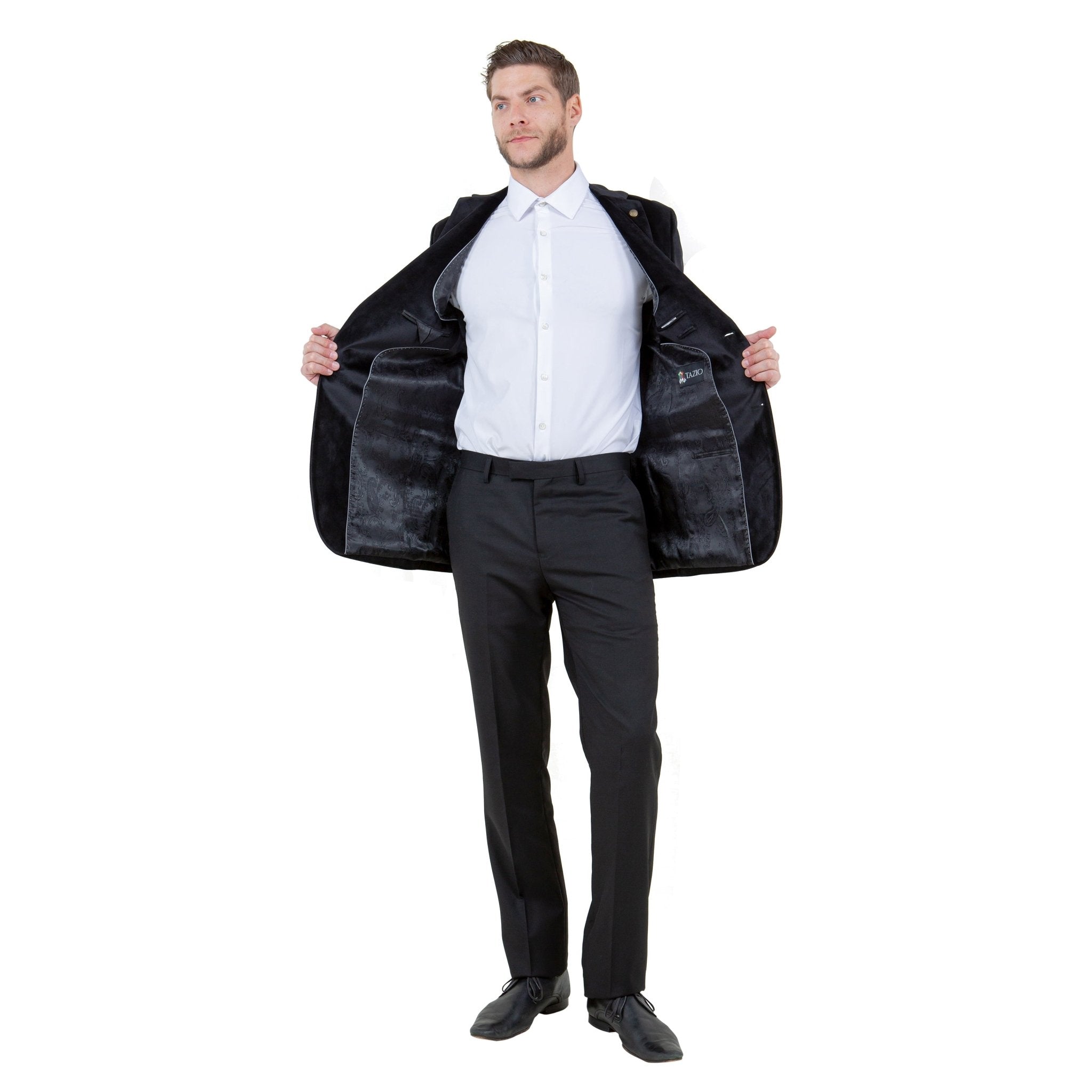 Men's Modern Fit Velvet Blazer Only - Bundle Bus