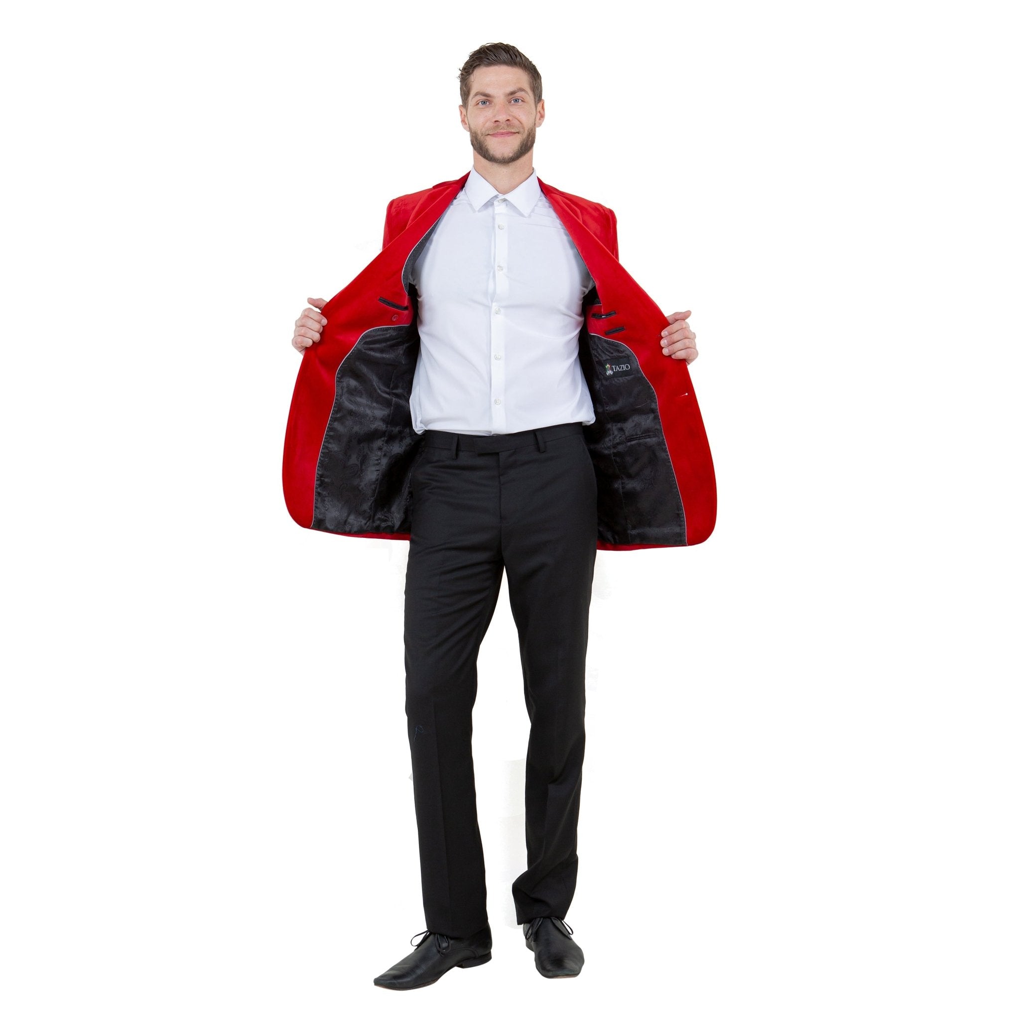 Men's Modern Fit Velvet Blazer Only - Bundle Bus