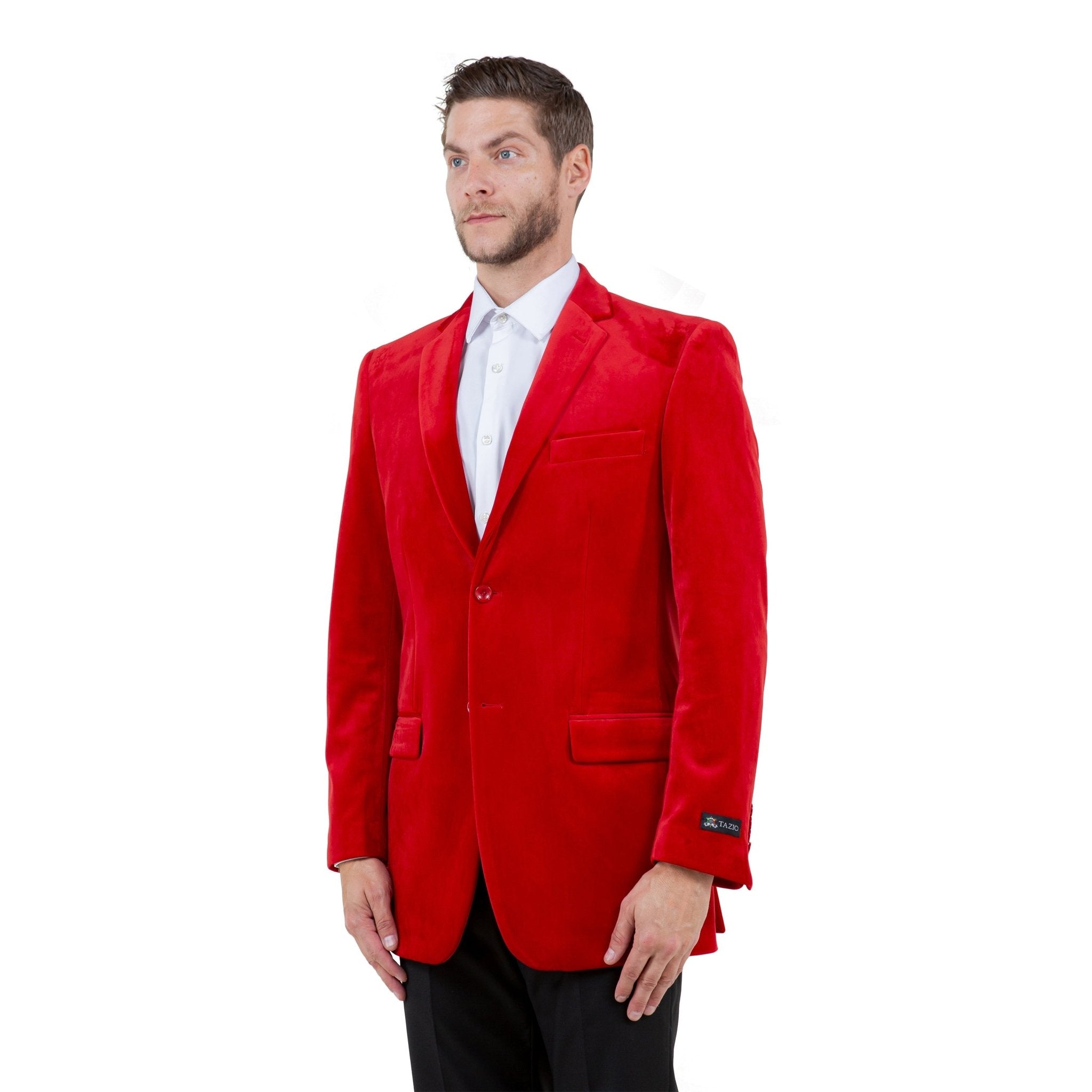 Men's Modern Fit Velvet Blazer Only - Bundle Bus