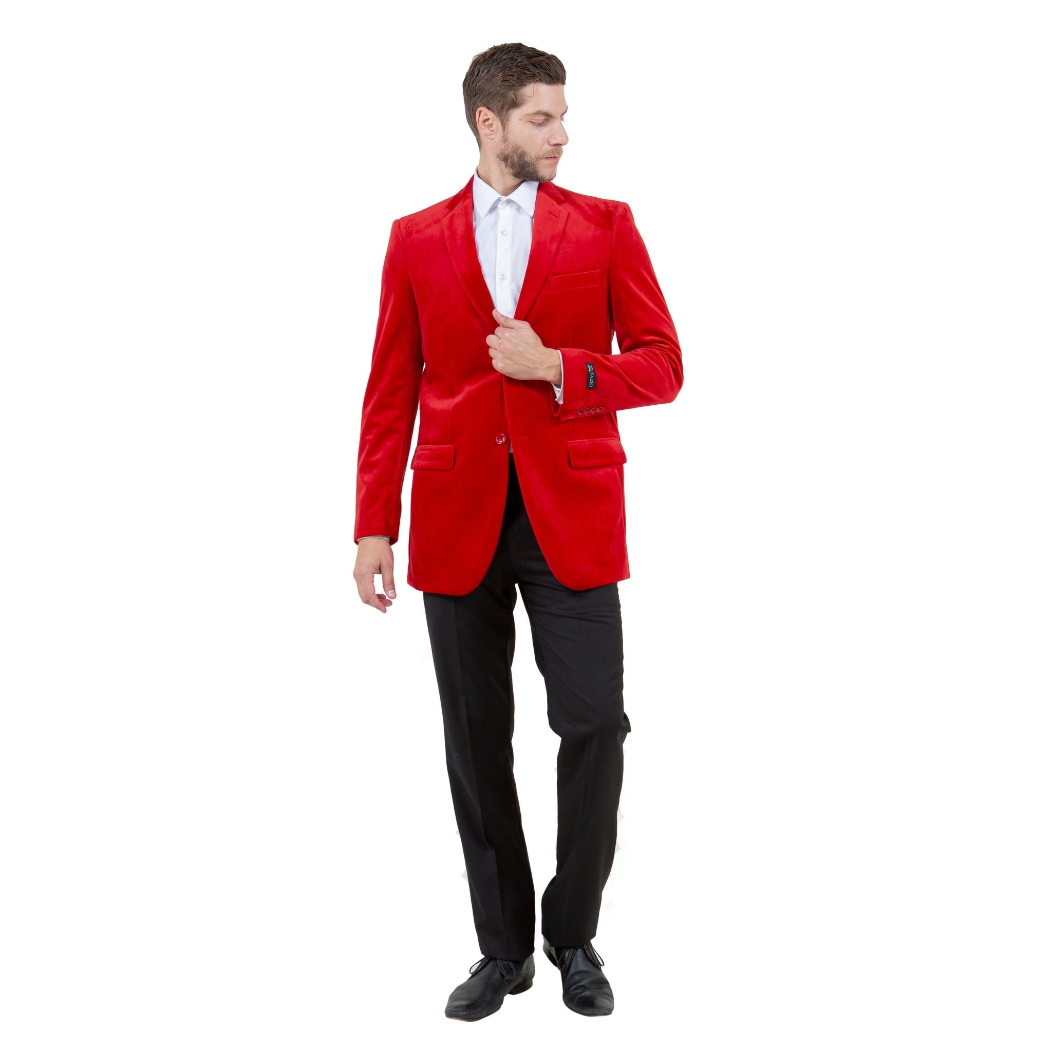 Men's Modern Fit Velvet Blazer Only - Bundle Bus