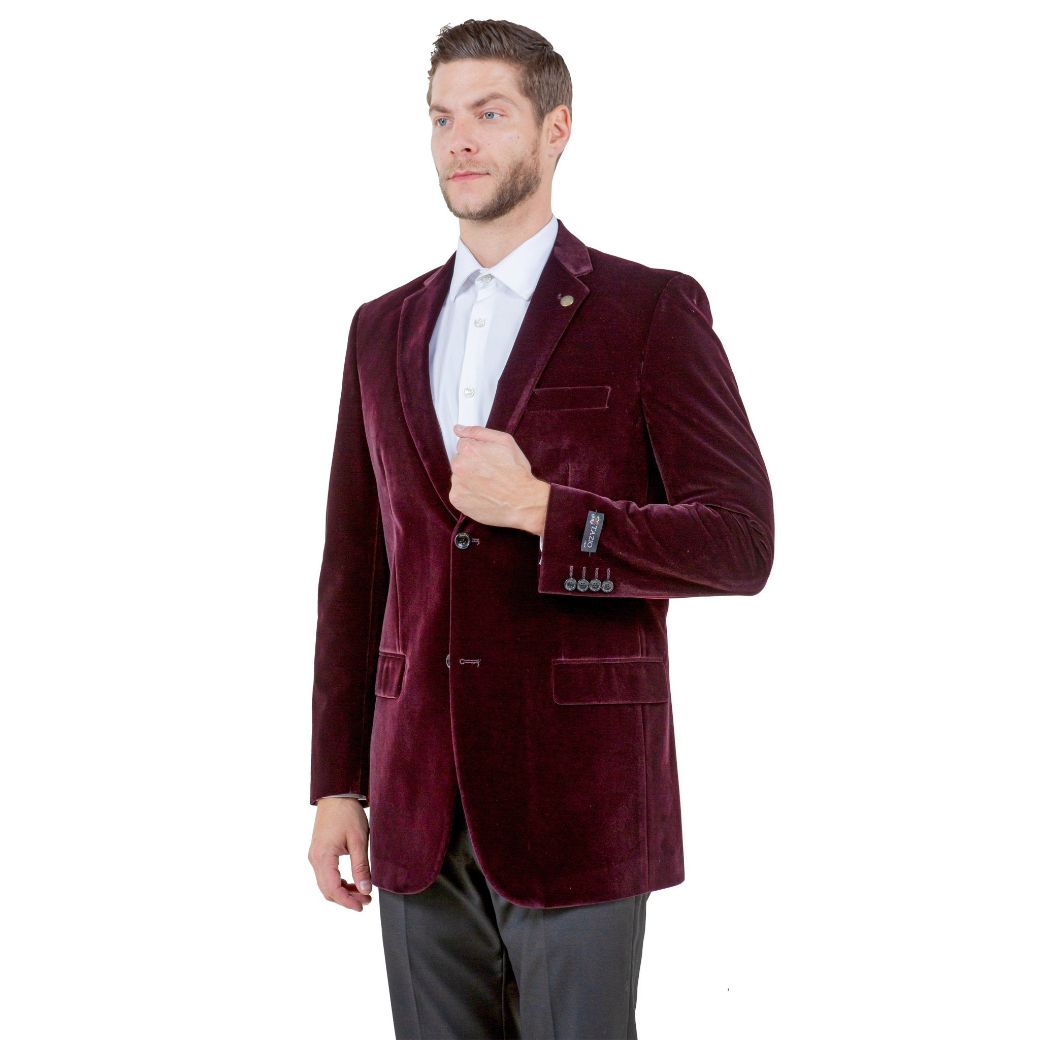 Men's Modern Fit Velvet Blazer Only - Bundle Bus