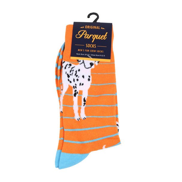 Men's Novelty Dalmatian Dogs Socks - NVS19410 - Bundle Bus